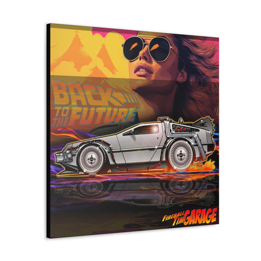 BACK TO THE FUTURE Delorean Time Machine Concept Art Canvas MASTERPRINT 3 Sizes