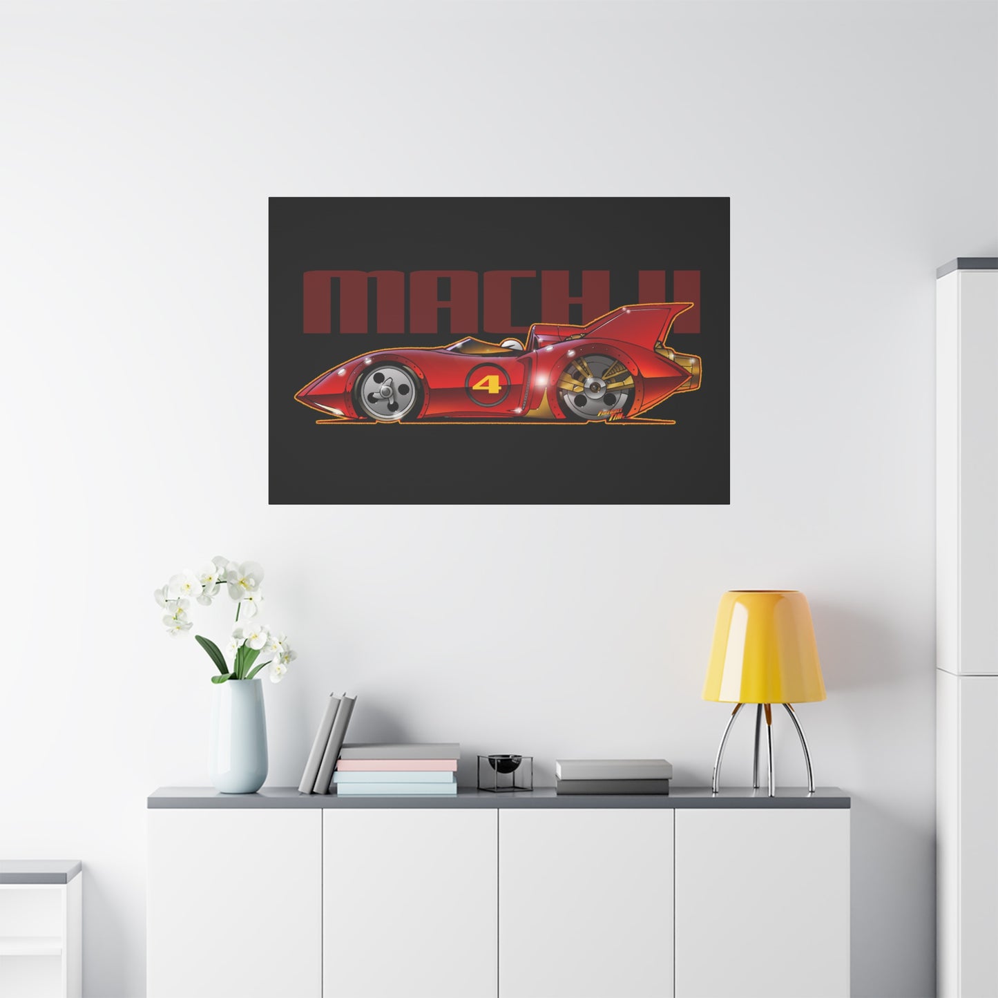 SPEED RACER MACH 4 Fireball Art Canvas Wall Print