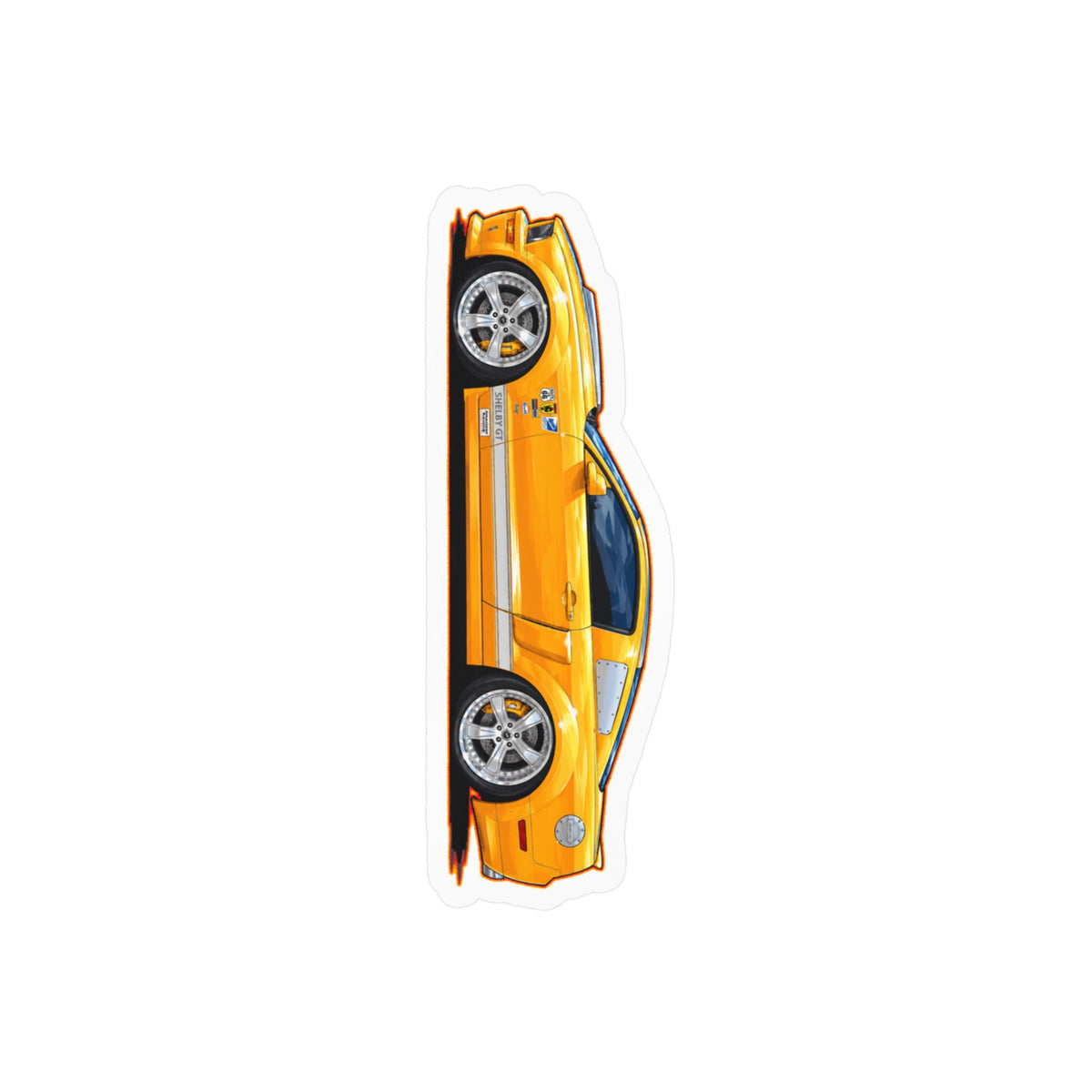 FORD MUSTANG SHELBY GT-C 2008 Collectible Fireball Art Stickers in 4 Sizes