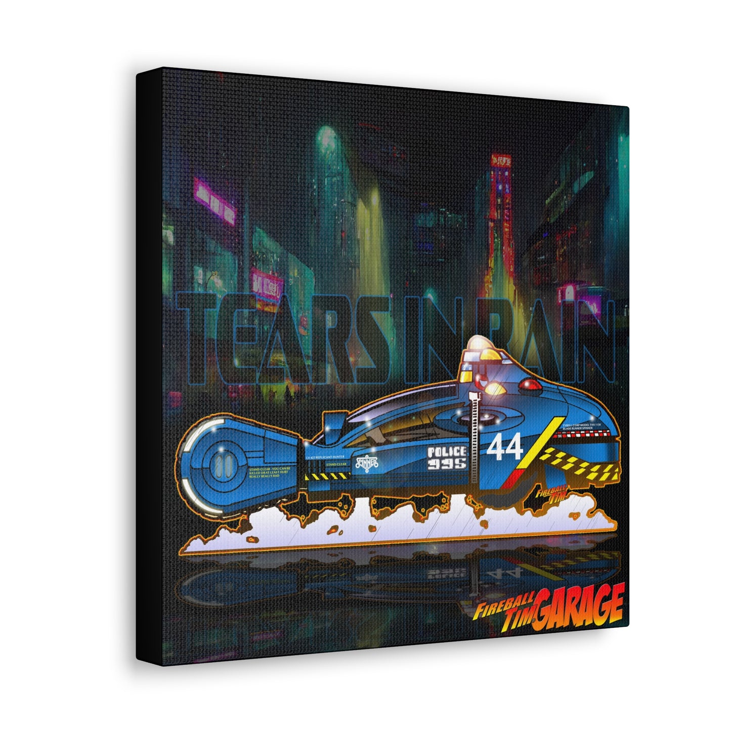 BLADE RUNNER SPINNER Police Car Concept Art Canvas MASTERPRINT 3 Sizes