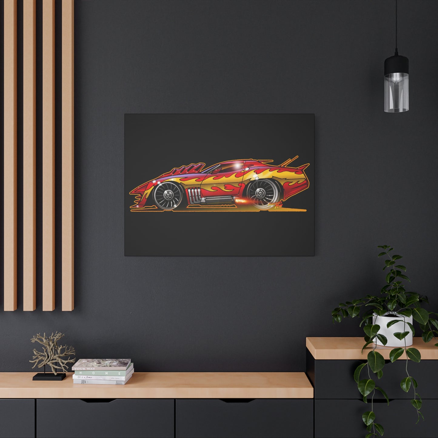 CORVETTE SUMMER Movie Car Fireball Art Canvas Print