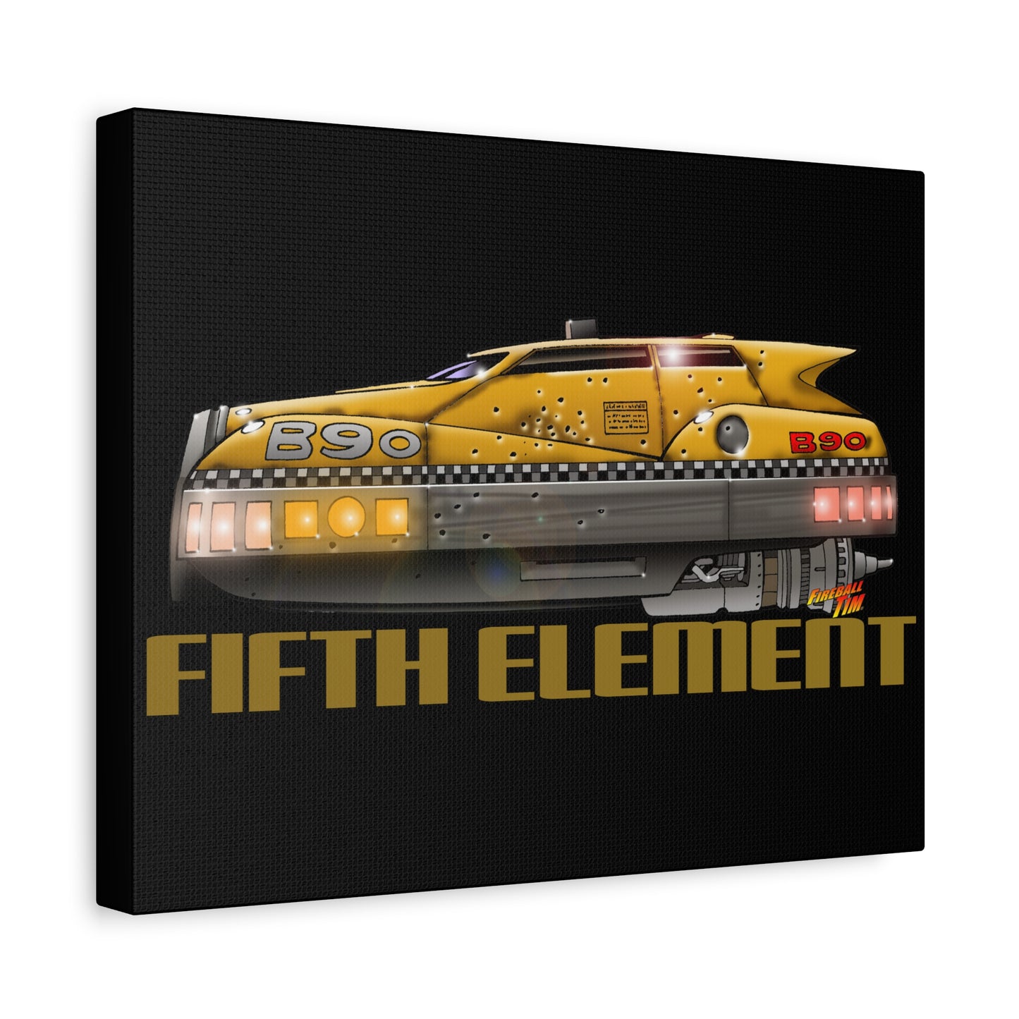 THE FIFTH ELEMENT Flying Taxi Movie Car Canvas Art Wall Print - 11x14