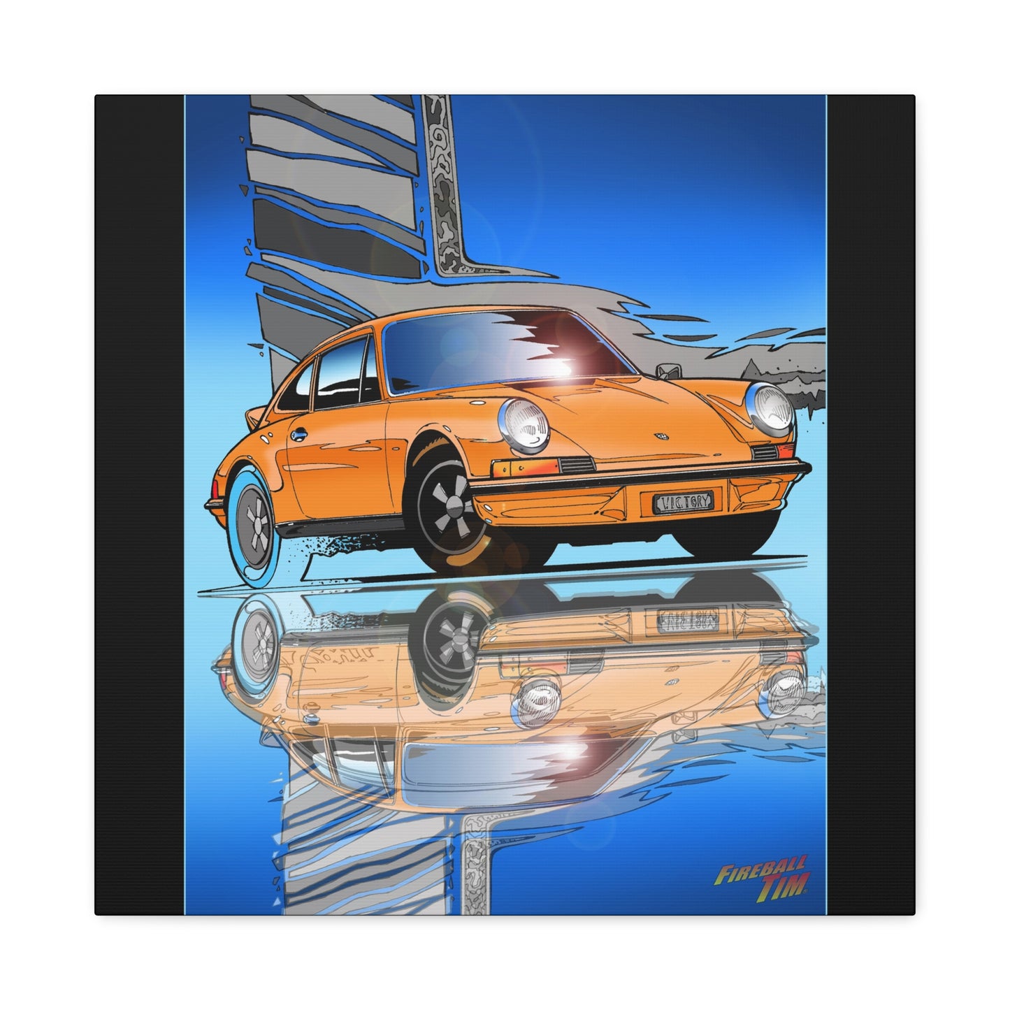 PORSCHE 911 CARRERA RSR IROC Fireball Art Canvas Print