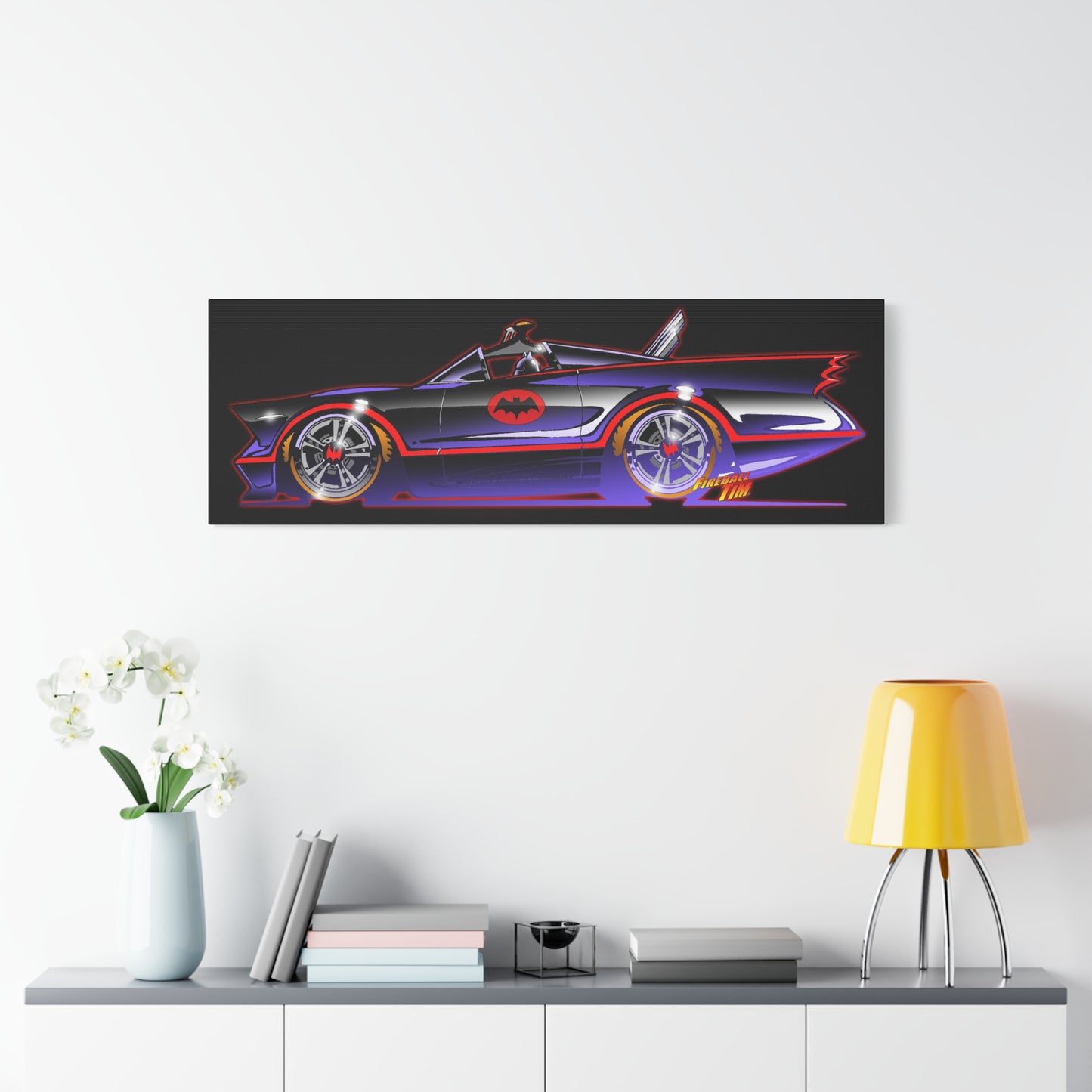 BATMOBILE 1966 BATMAN TV Car Canvas Art Print 11x14