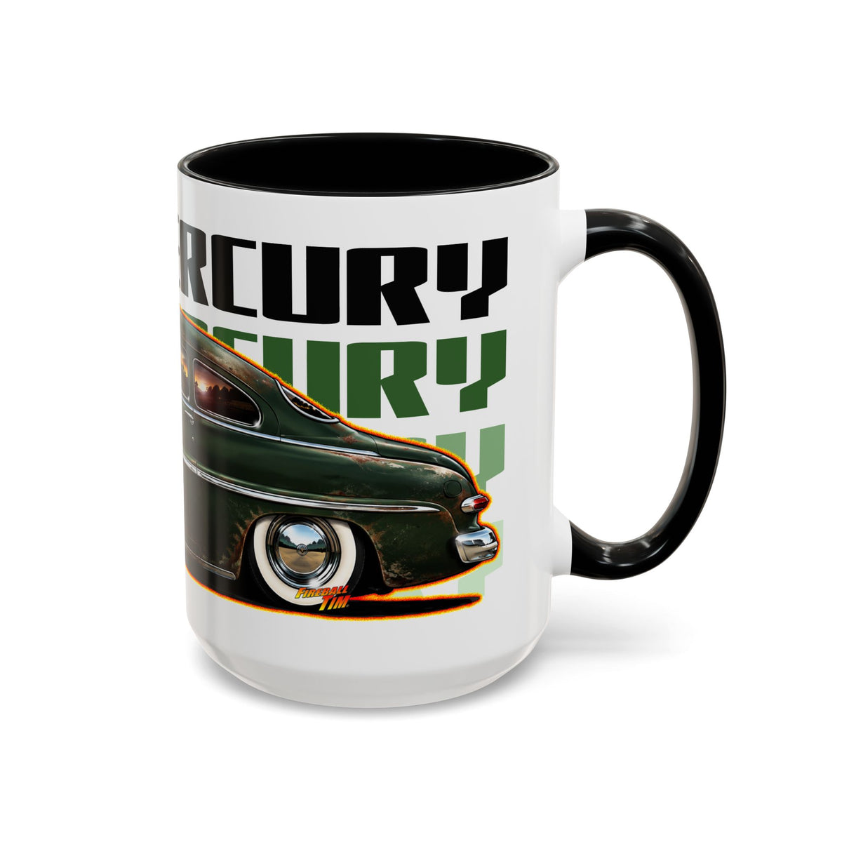 MERCURY COUPE 1950 Collectible Fireball Art Coffee Mug - 2 Sizes
