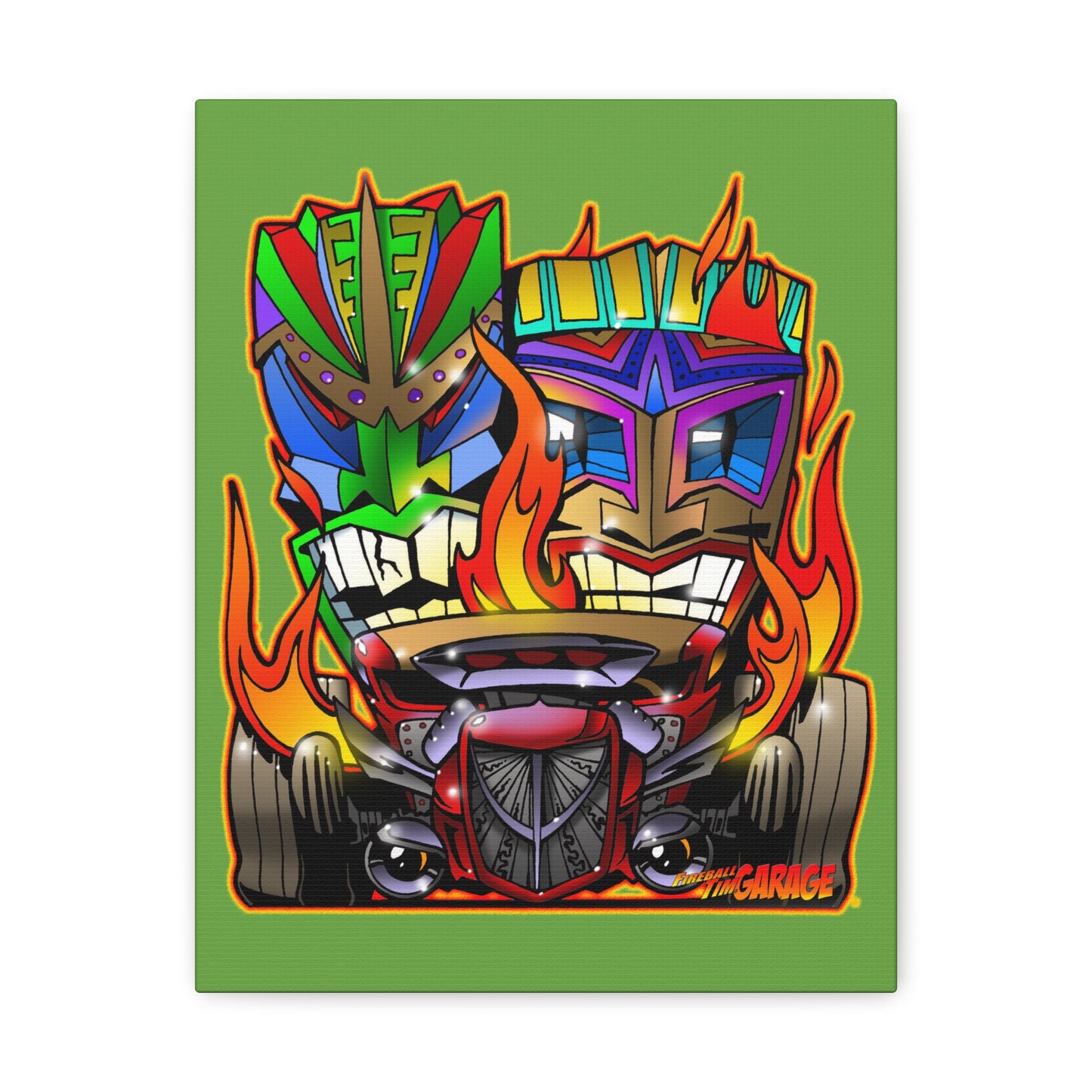 HOT ROD TIKIS Concept Art Canvas Print 11x14