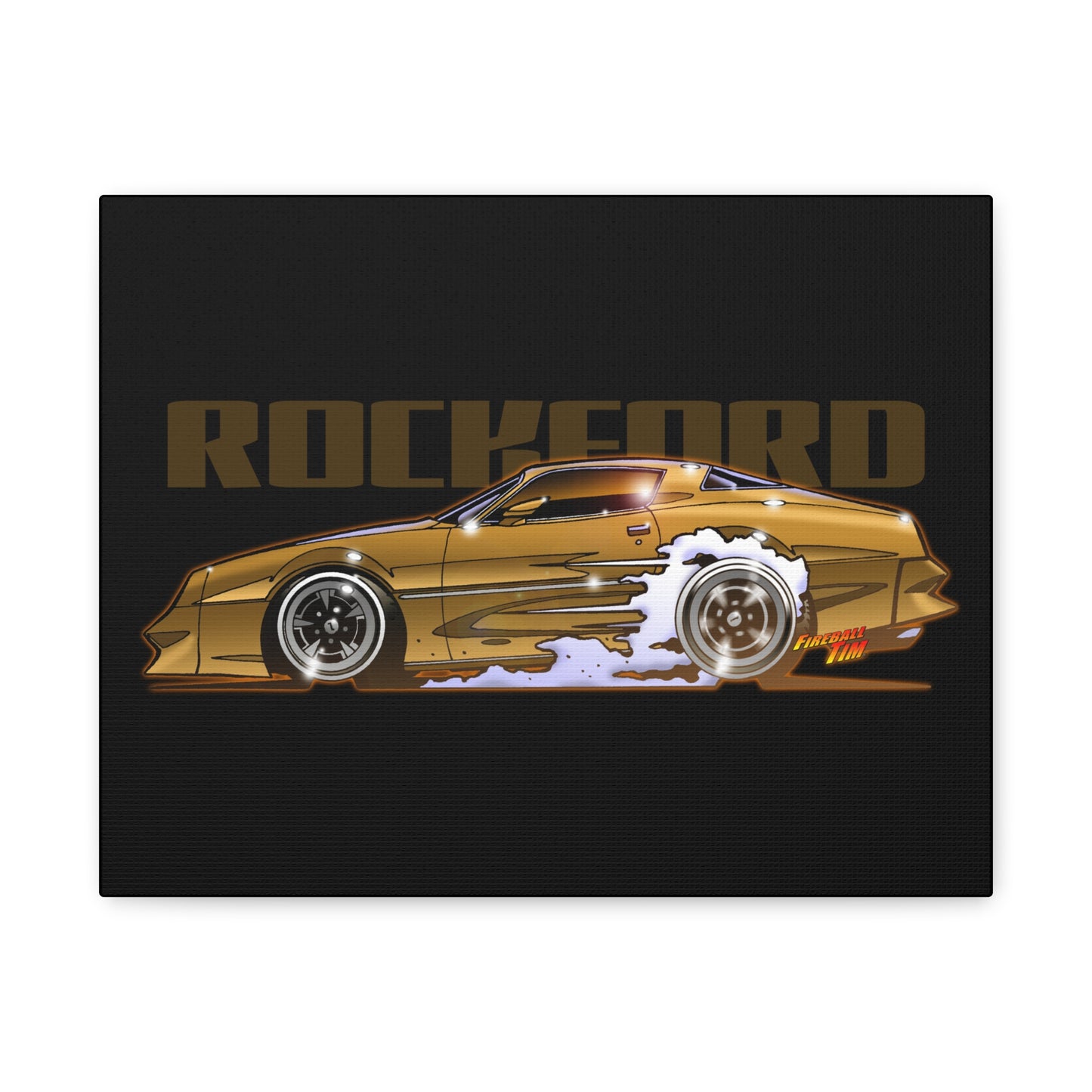 ROCKFORD FILES Pontiac Firebird Fireball Art Canvas Wall Print