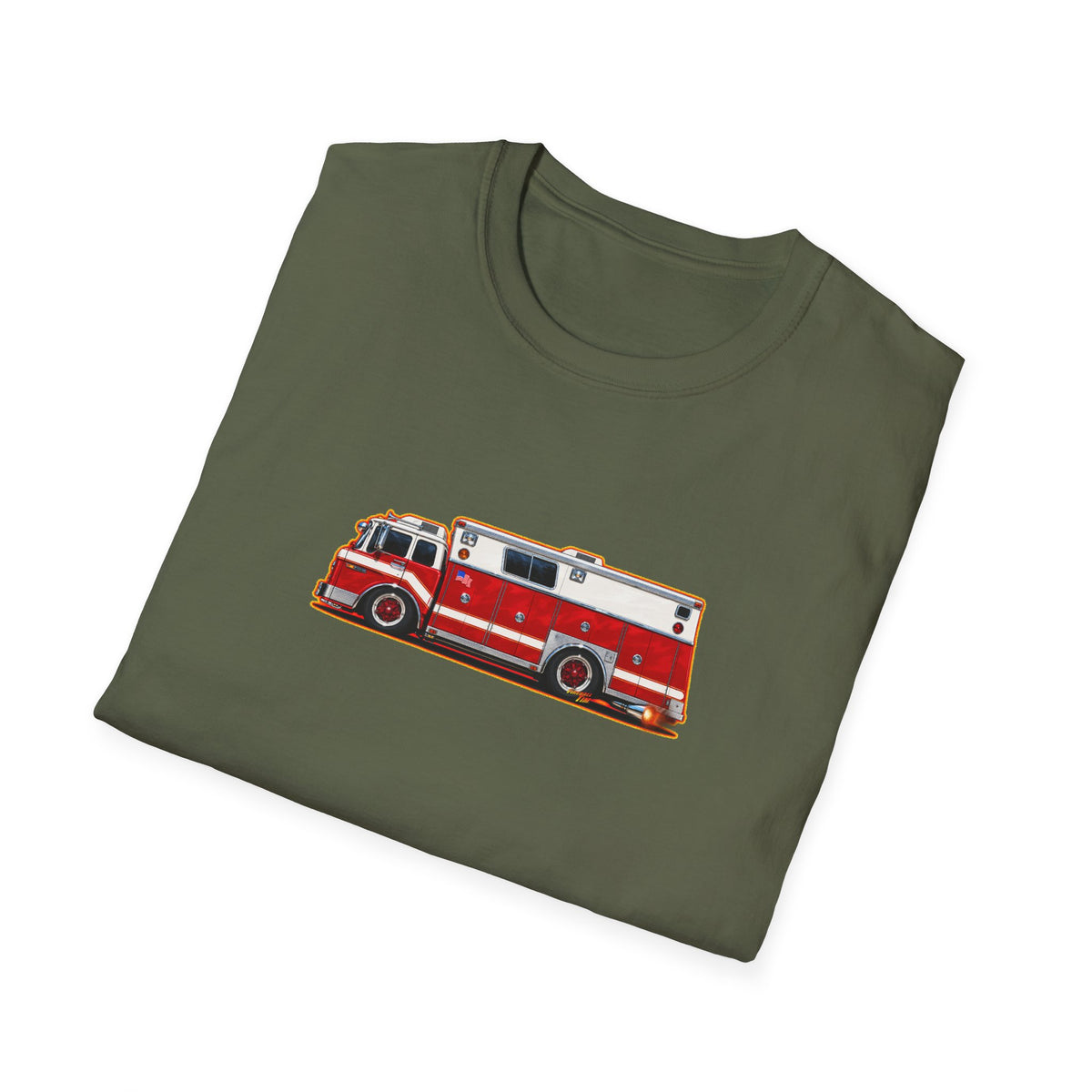 FIRE TRUCK Collectible Fireball Art TeeShirt