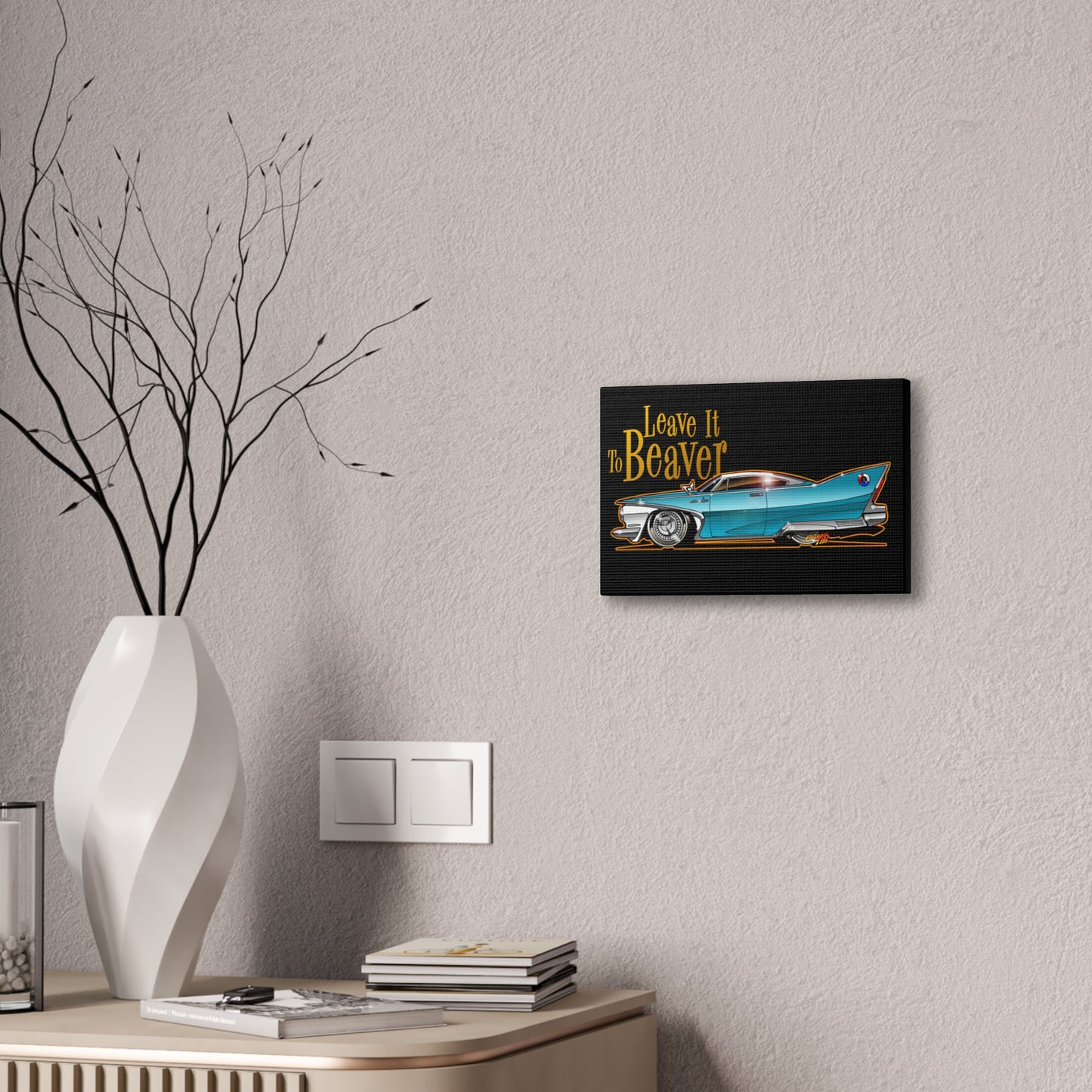 LEAVE IT TO BEAVER Plymouth Fury Canvas Art Wall Print - 12x8