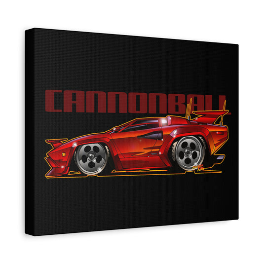 CANNONBALL RUN LAMBORGHINI COUNTACH Canvas Art Wall Print - 11x14
