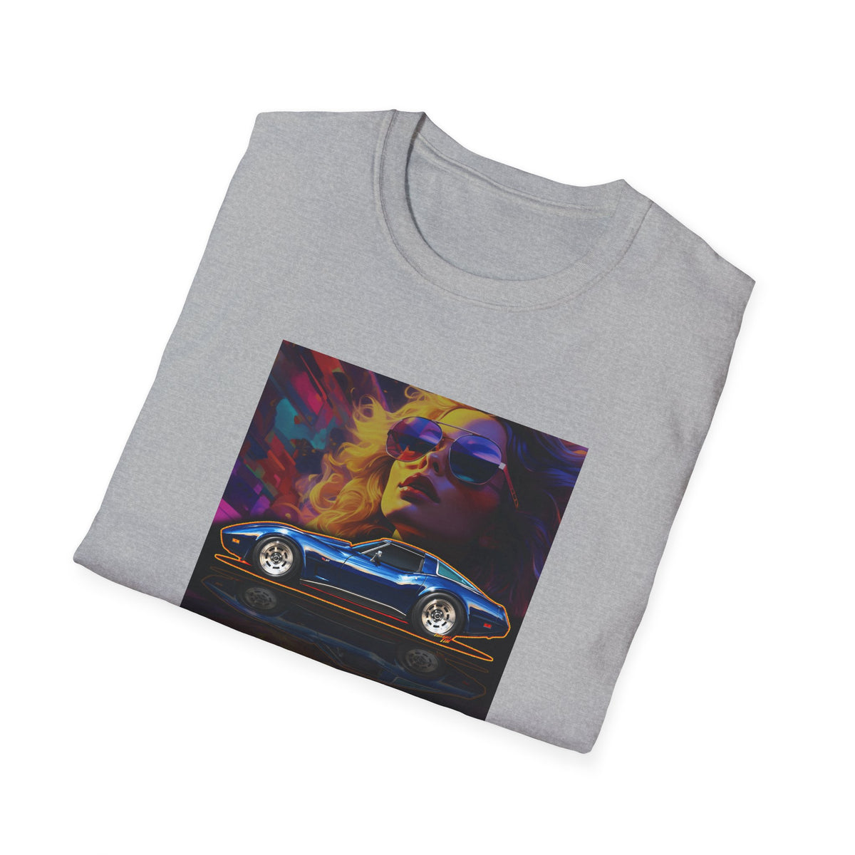 CHEVROLET CORVETTE 1978 Collectible Blonde Fireball Art Collectible Fireball Art TeeShirt