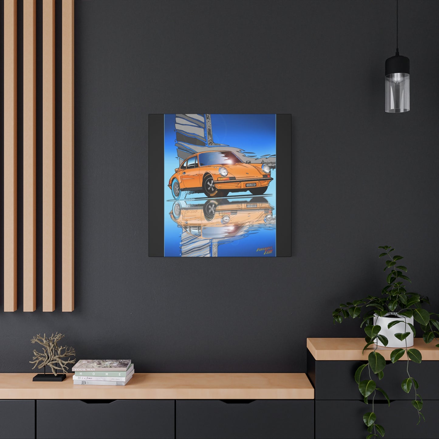 PORSCHE 911 CARRERA RSR IROC Fireball Art Canvas Print