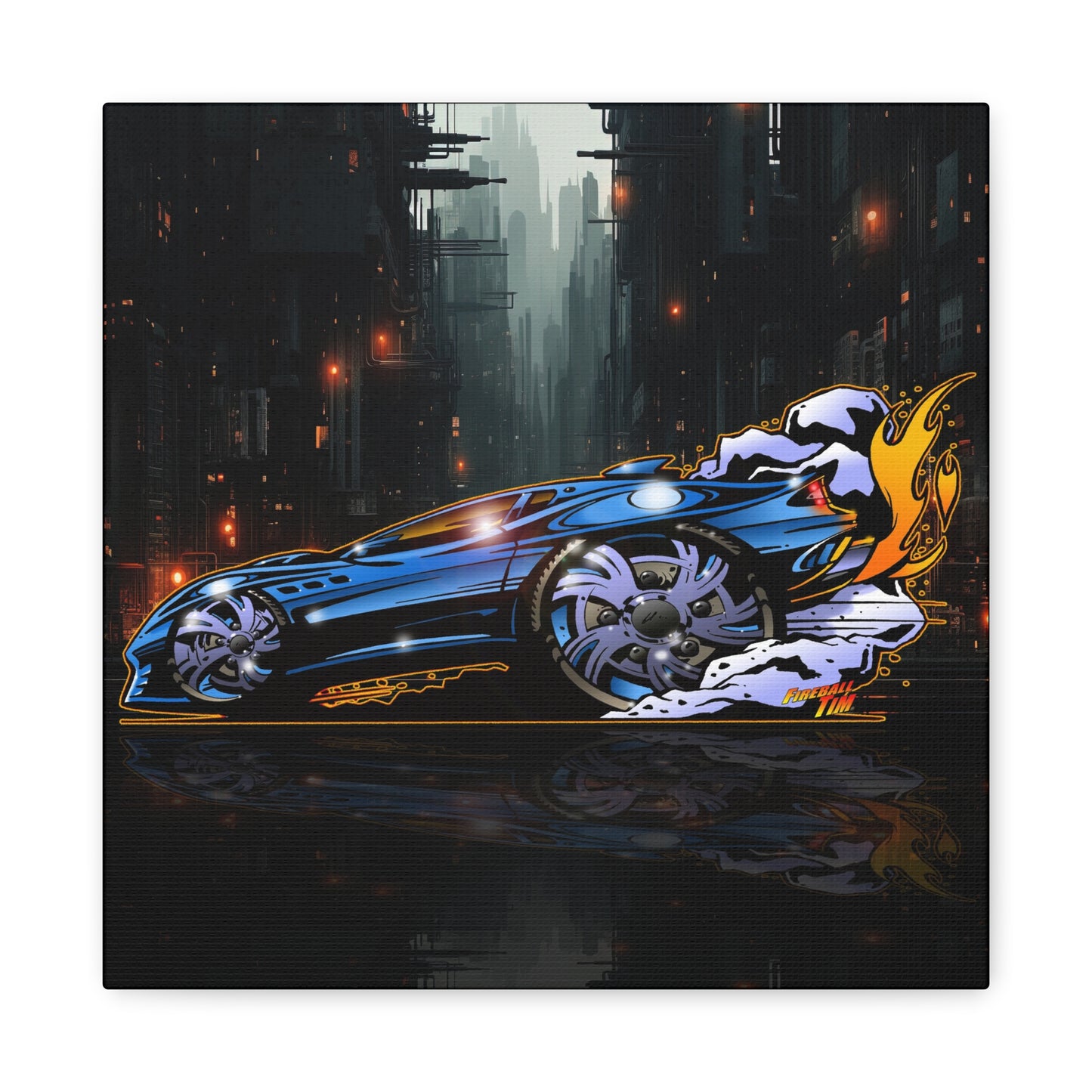 MASERATI FLAME Fireball Art Canvas Print