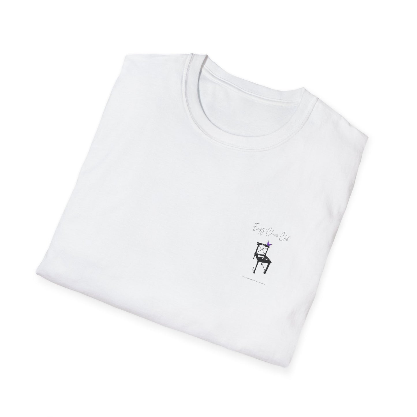EMPTY CHAIR CLUB Unisex Softstyle T-Shirt - Casual Comfort for Relaxation and Reflection