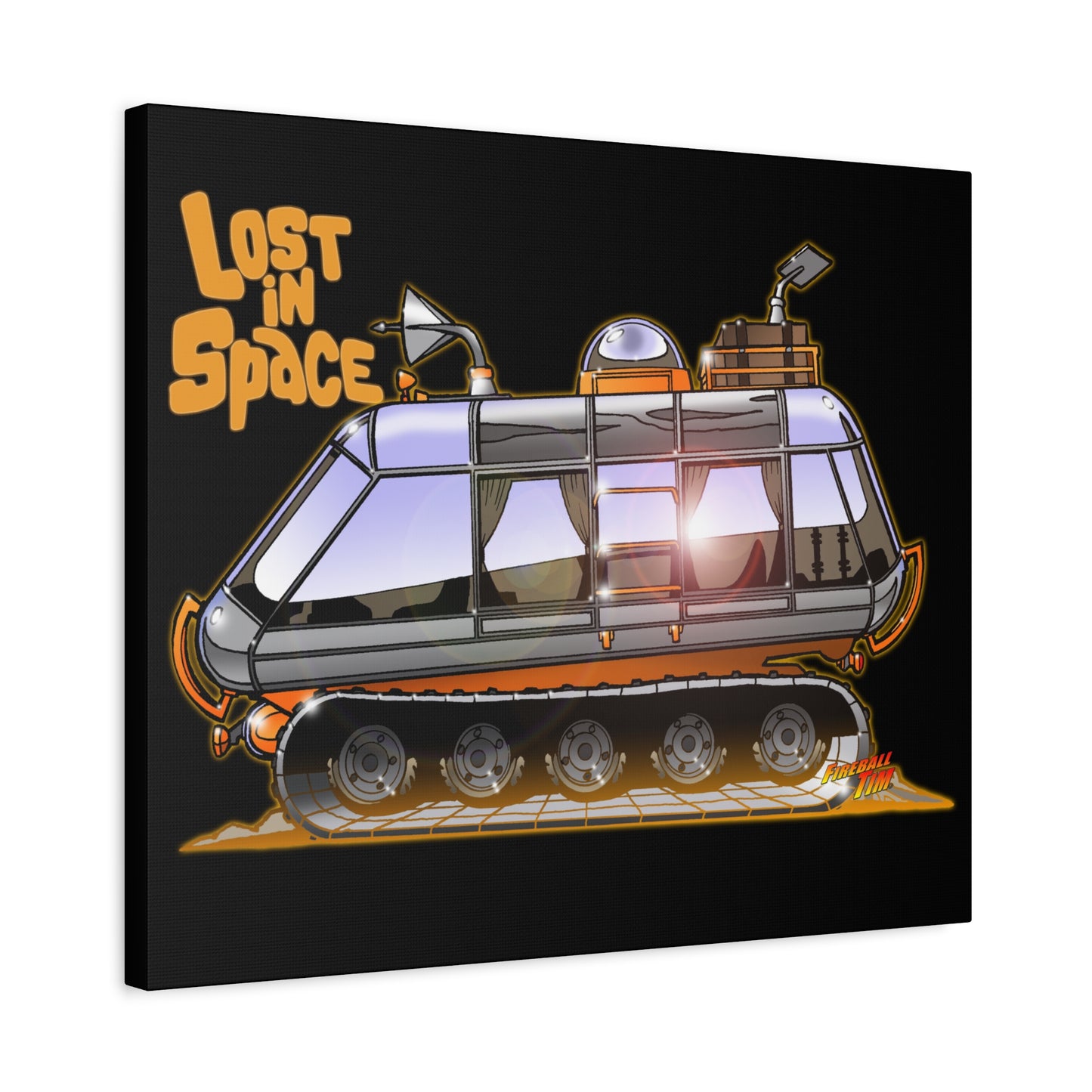 LOST in SPACE Classic TV Chariot Canva Art Wall Print