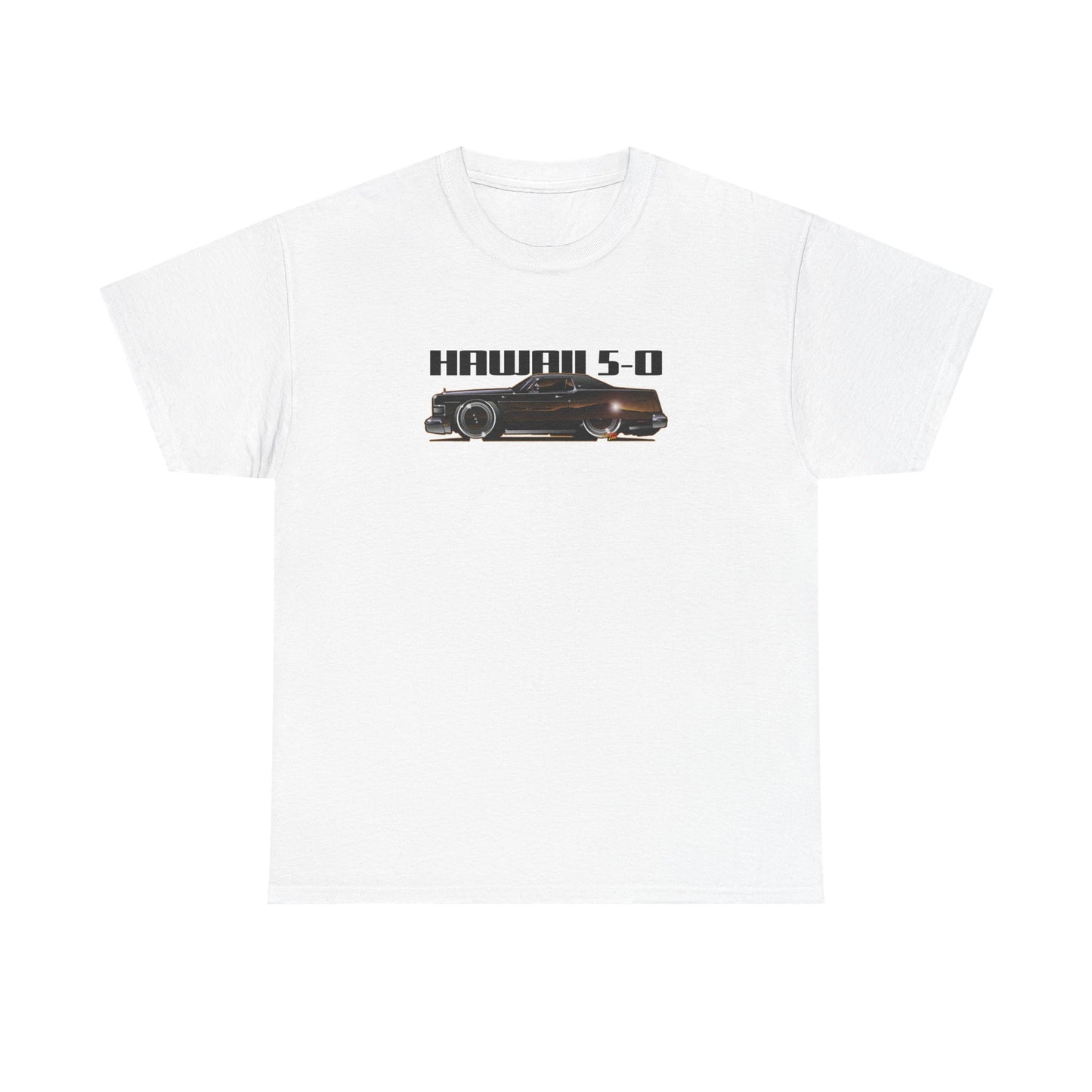 HAWAII 5-O 1974 MERCURY MARQUIS BROUGHAM Fireball Art Tee Shirt - Multiple Sizes