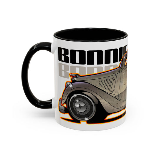 BONNIE & CLYDE 1934 Ford Model 730 Deluxe Sedan Fireball Art Coffee Mug - 2 Sizes