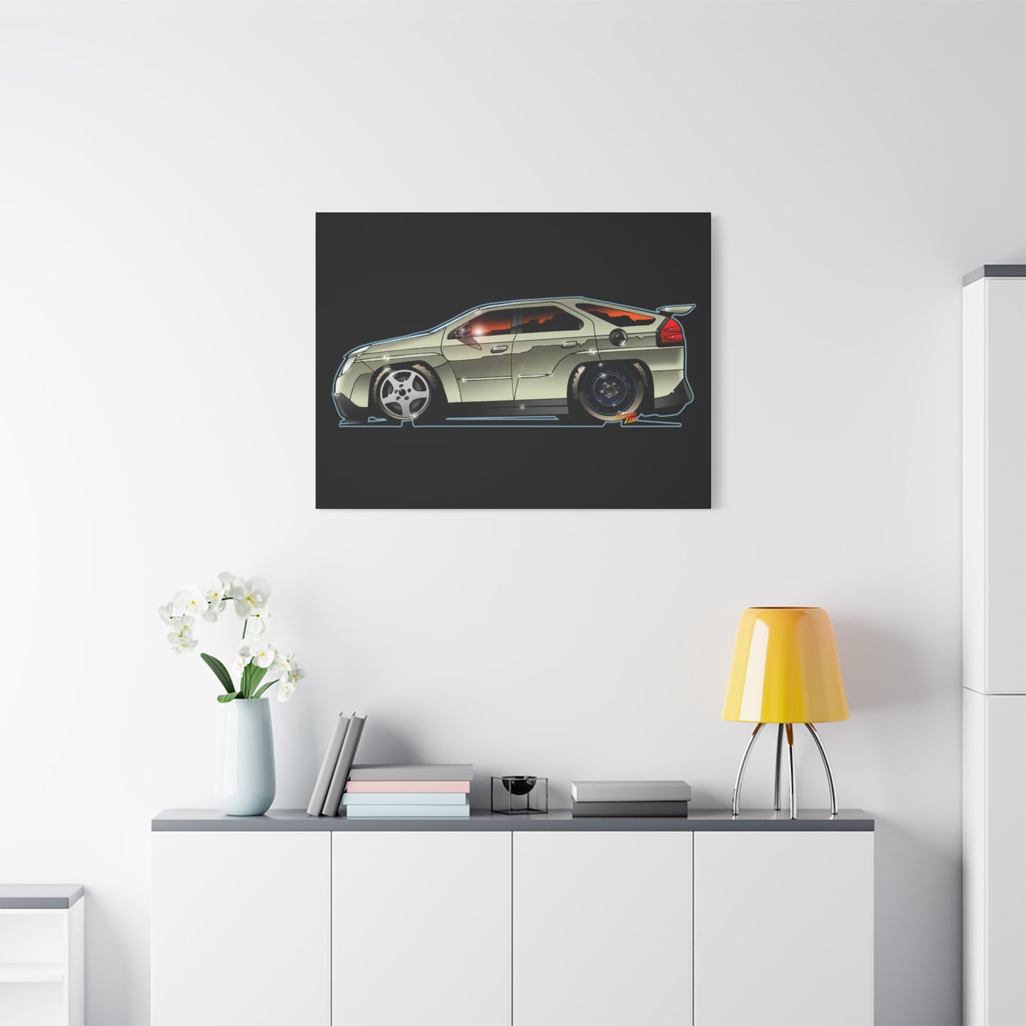 BREAKING BAD Pontiac Aztek Fireball Art Canvas Wall Print