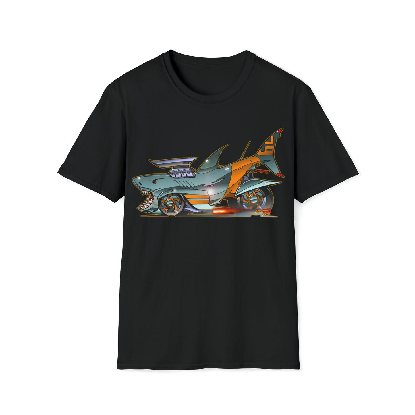 MANEATER GREAT WHITE SHARK Sealife Hot Rod Unisex Softstyle T-Shirt