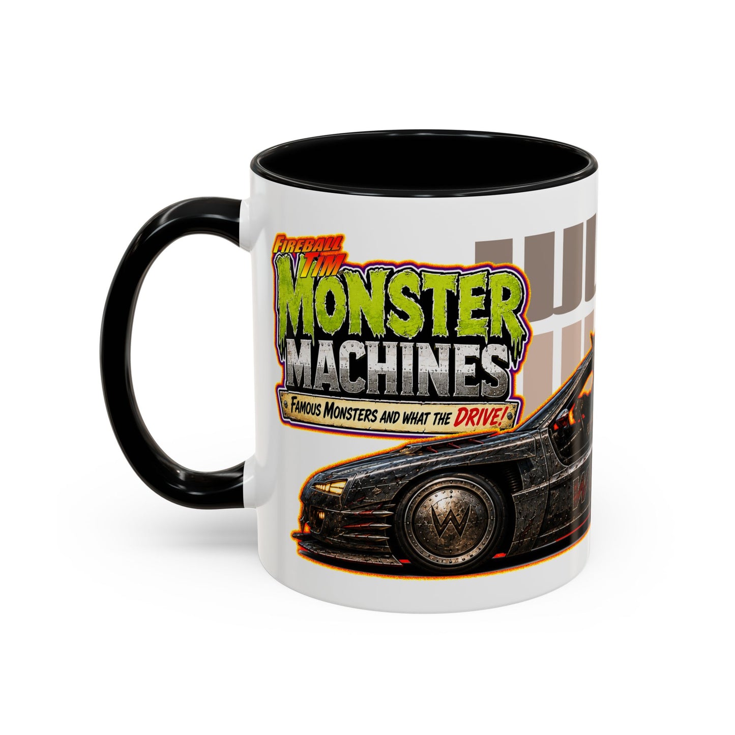 MONSTER MACHINES Wufman Halloween Collectible Fireball Art Coffee Mug - 2 Sizes