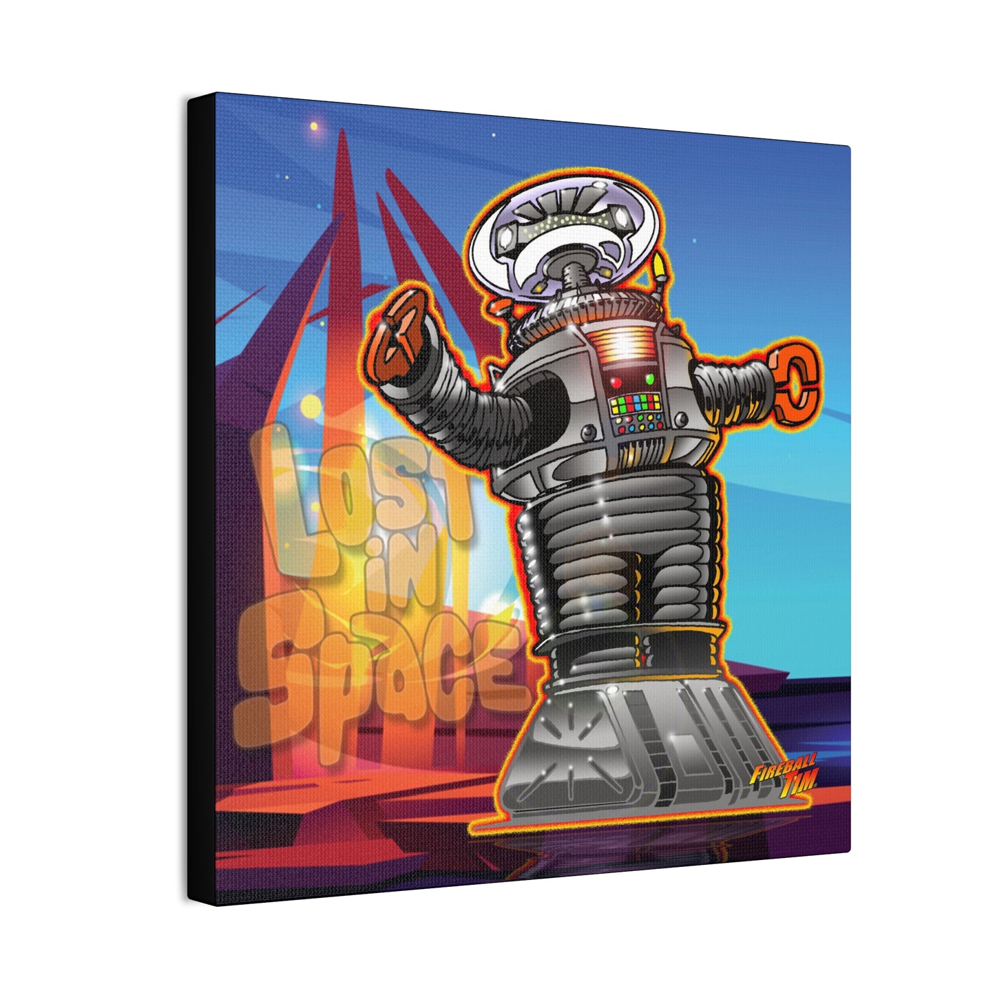 LOST in SPACE DANGER TV Robot Canvas Art Print - 2 Sizes