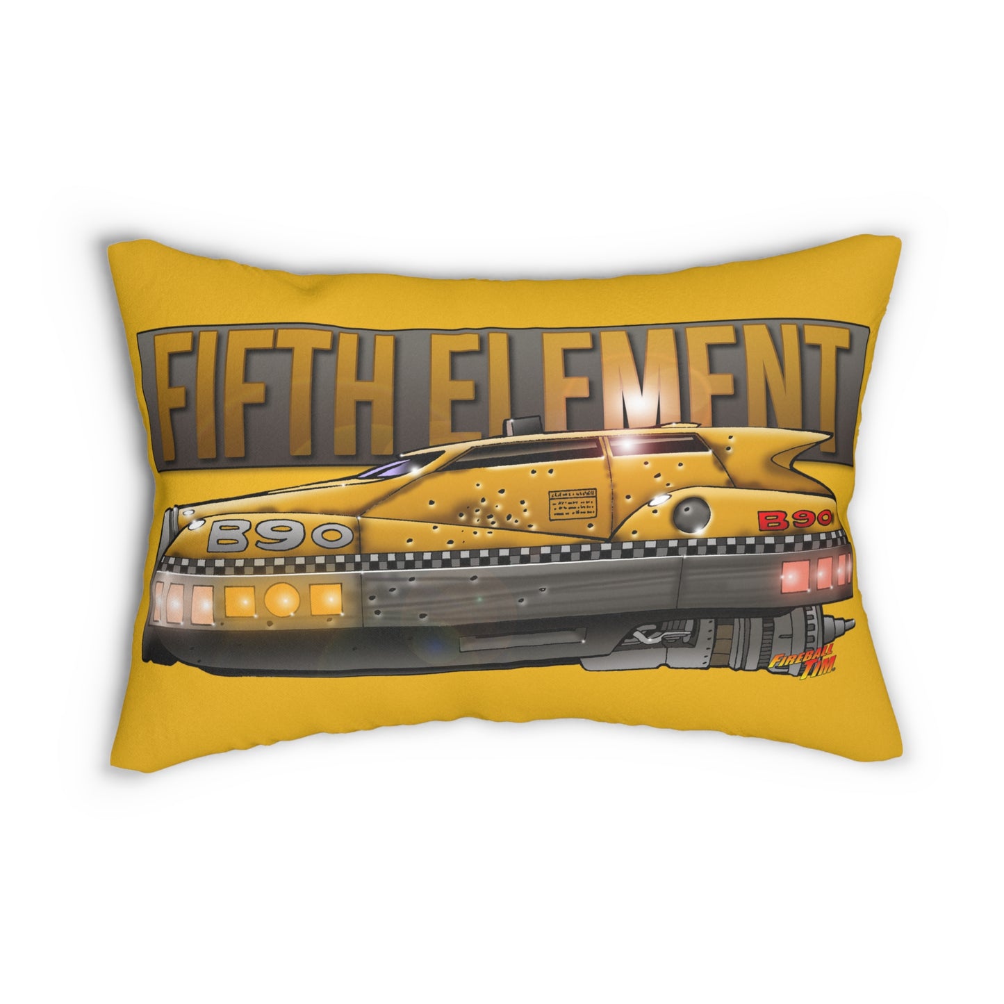 THE FIFTH ELEMENT Movie Car Taxi Spun Polyester Lumbar Pillow