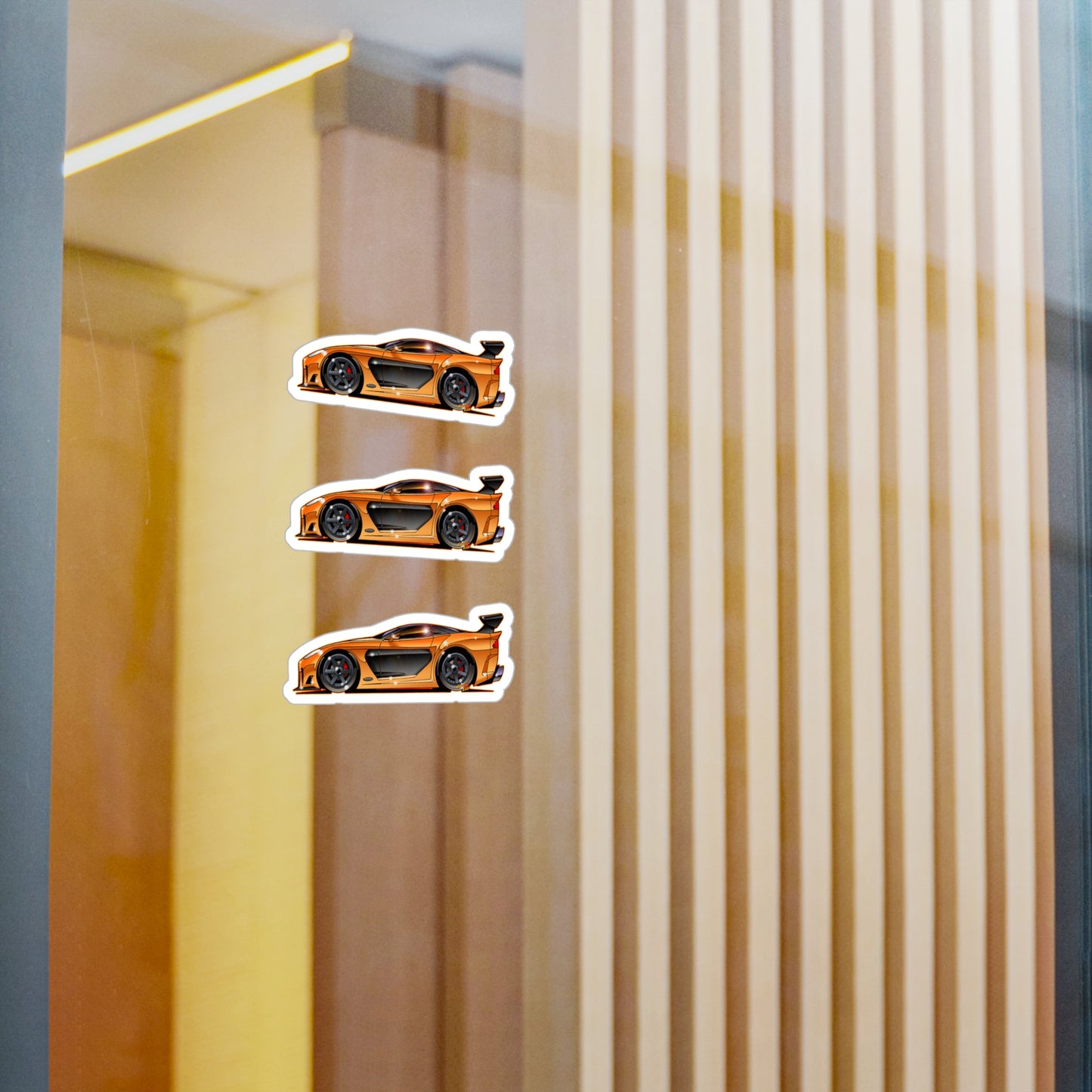 FAST AND FURIOUS MAZDA RX-7 Fireball Art Collectible Decal Sticker Set - 4 Sizes