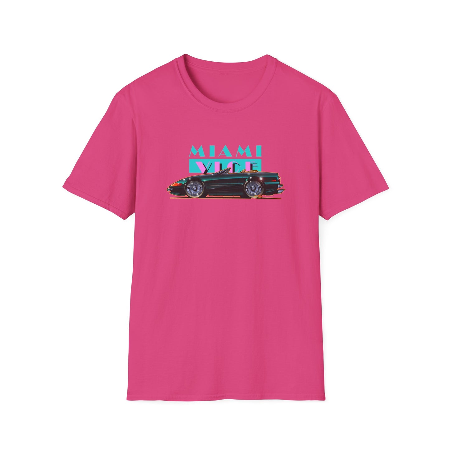 MIAMI VICE Ferrari Daytona Concept Art Softstyle T-Shirt Multiple Colors