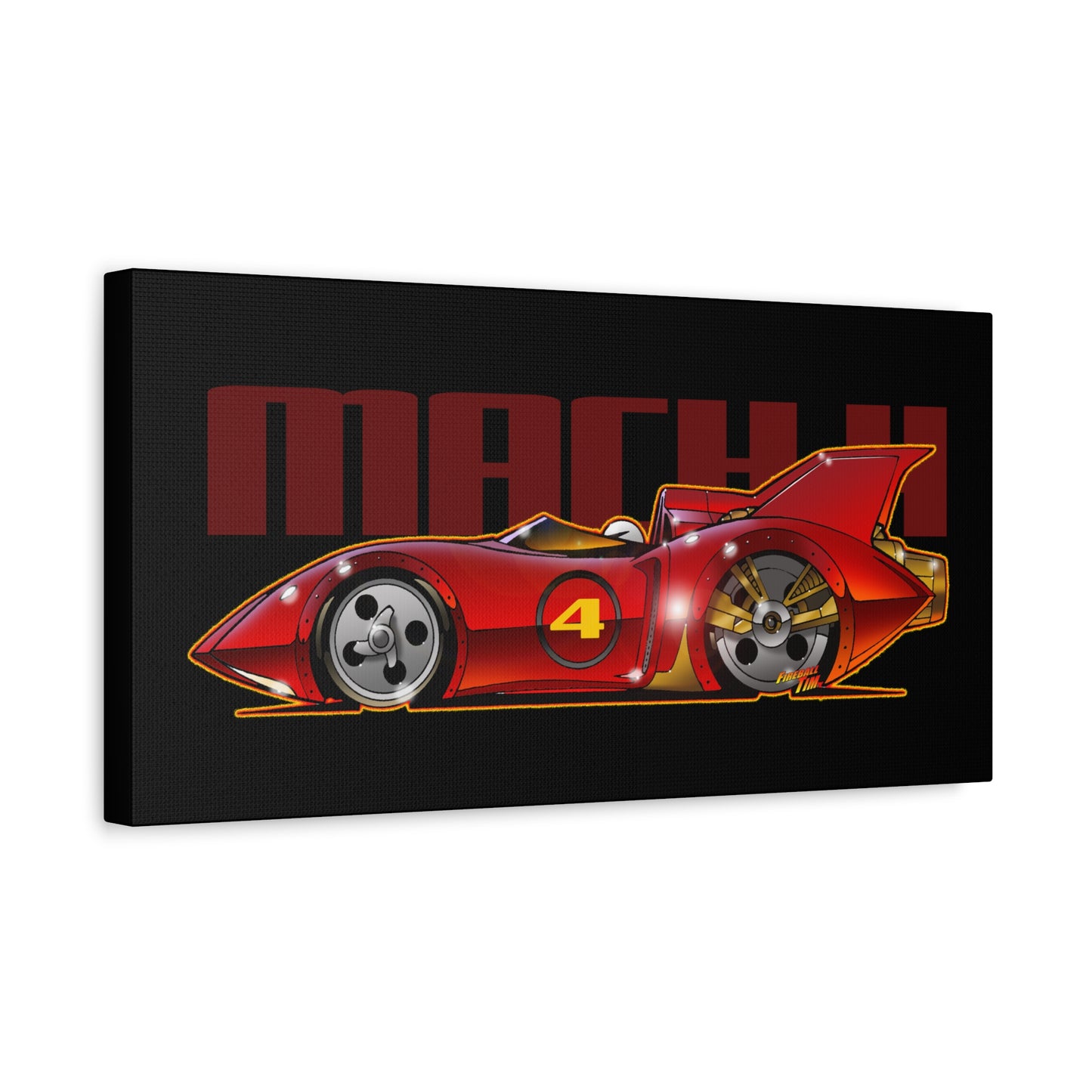 SPEED RACER MACH 4 Fireball Art Canvas Wall Print