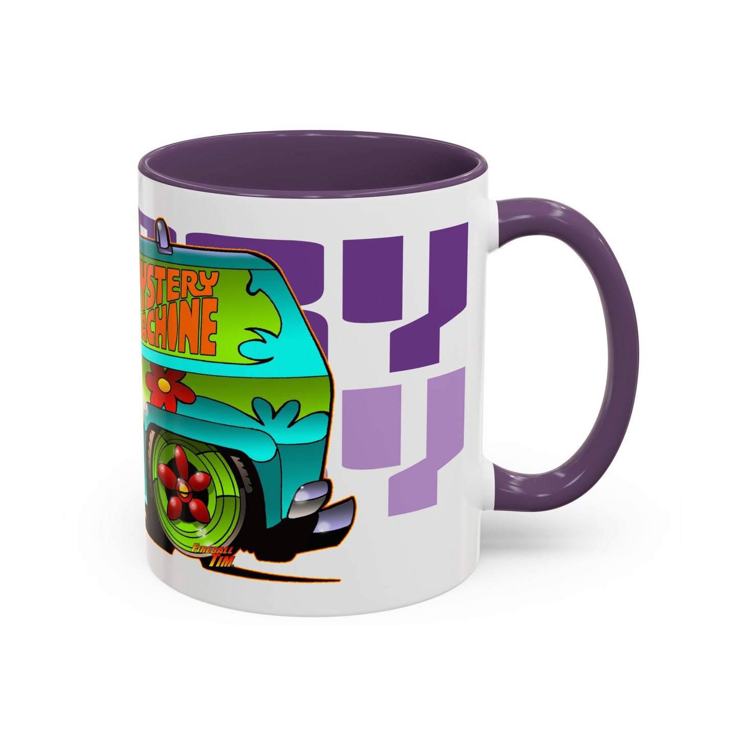 SCOOBY DOO MYSTERY MACHINE VAN Collectible Fireball Art Coffee Mug - 2 Sizes