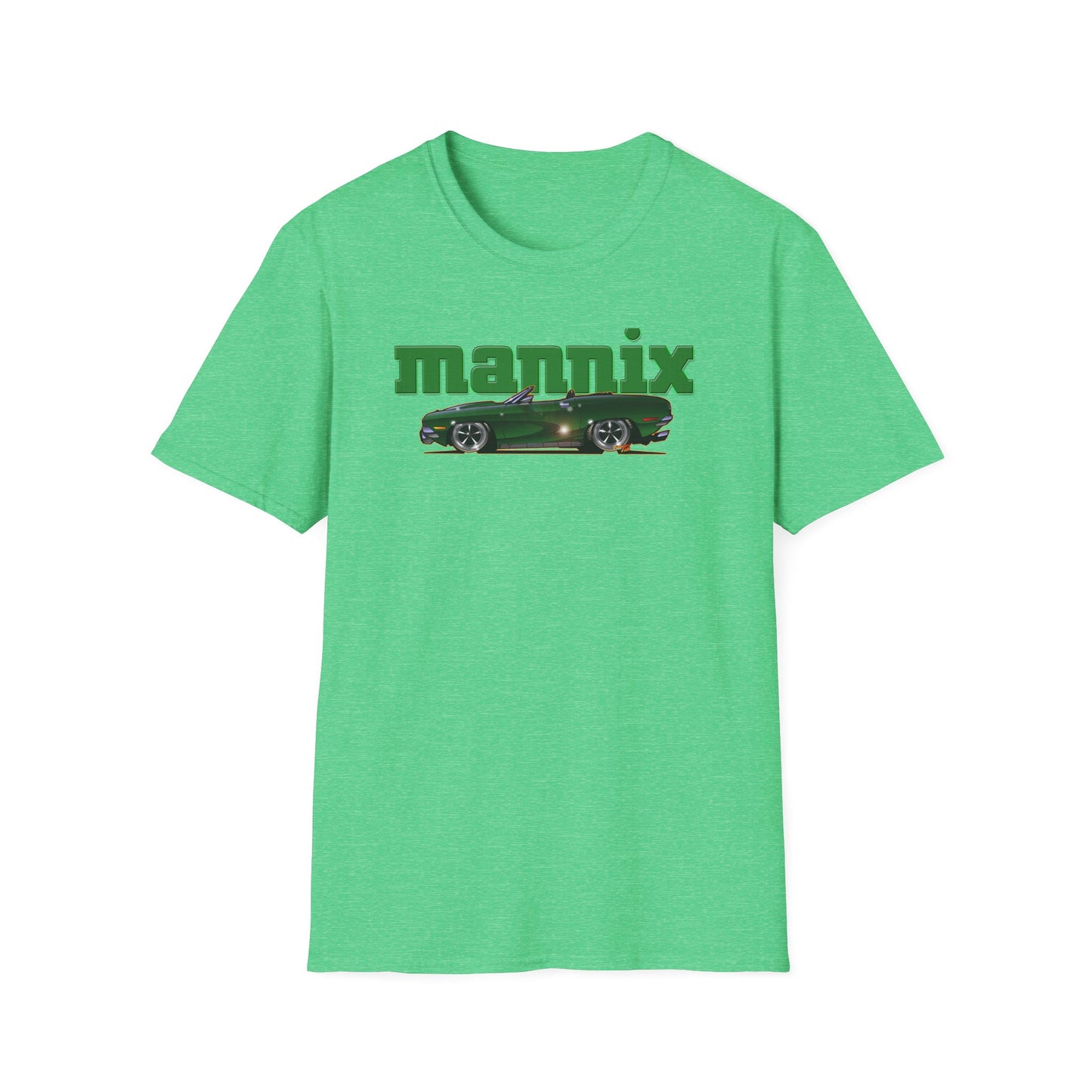 MANNIX TV Show Plymouth Barracuda Concept Art Softstyle T-Shirt Multiple Colors