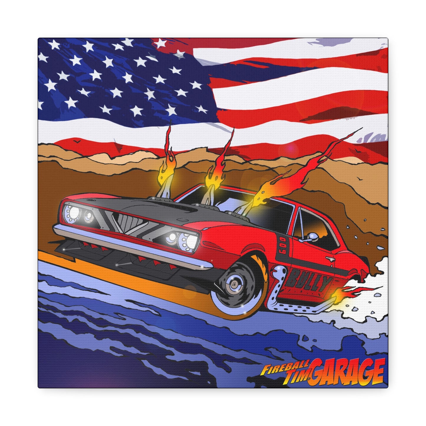 CHEVY CAMARO PATRIOT Concept Art Canvas Print 12x12