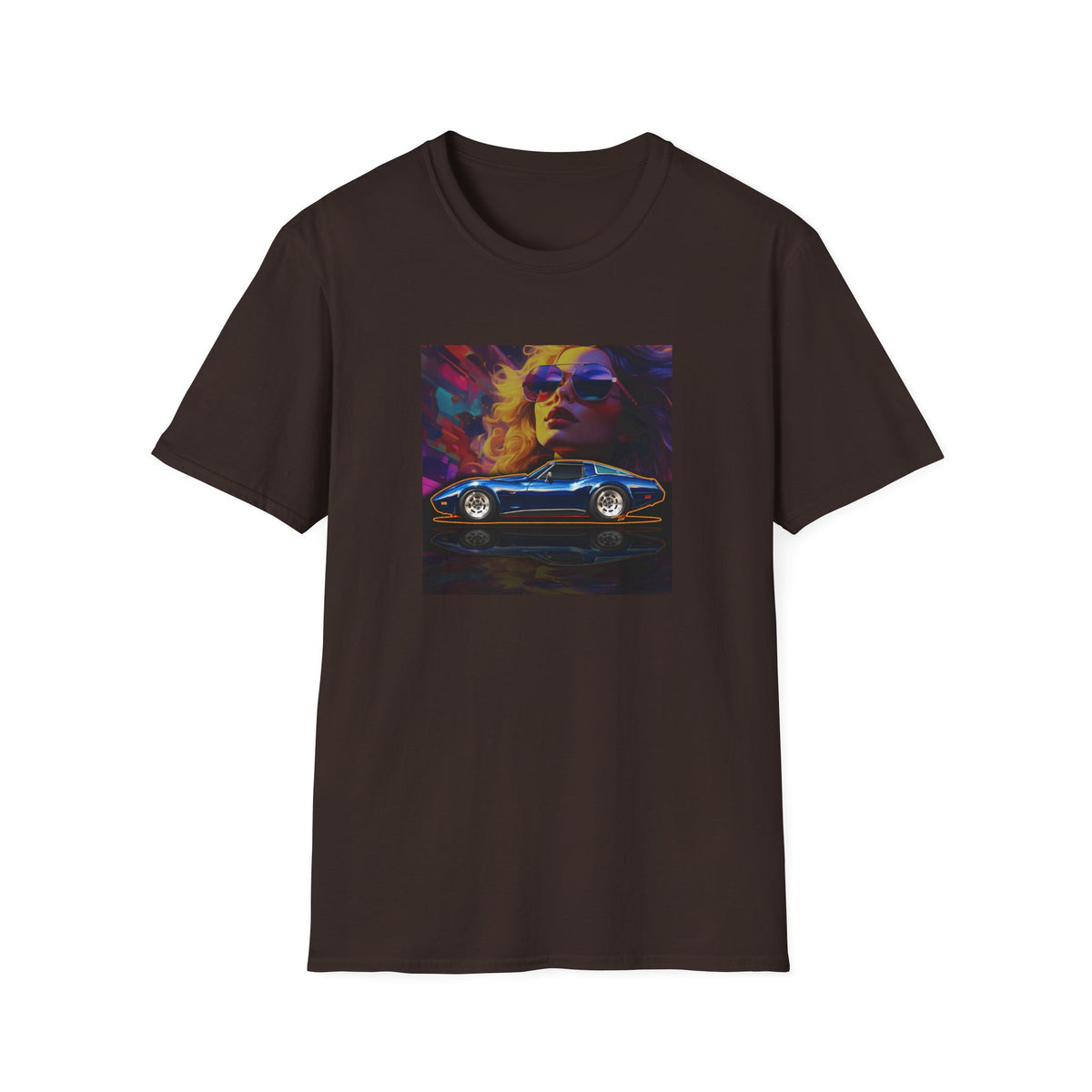 CHEVROLET CORVETTE 1978 Collectible Blonde Fireball Art Collectible Fireball Art TeeShirt