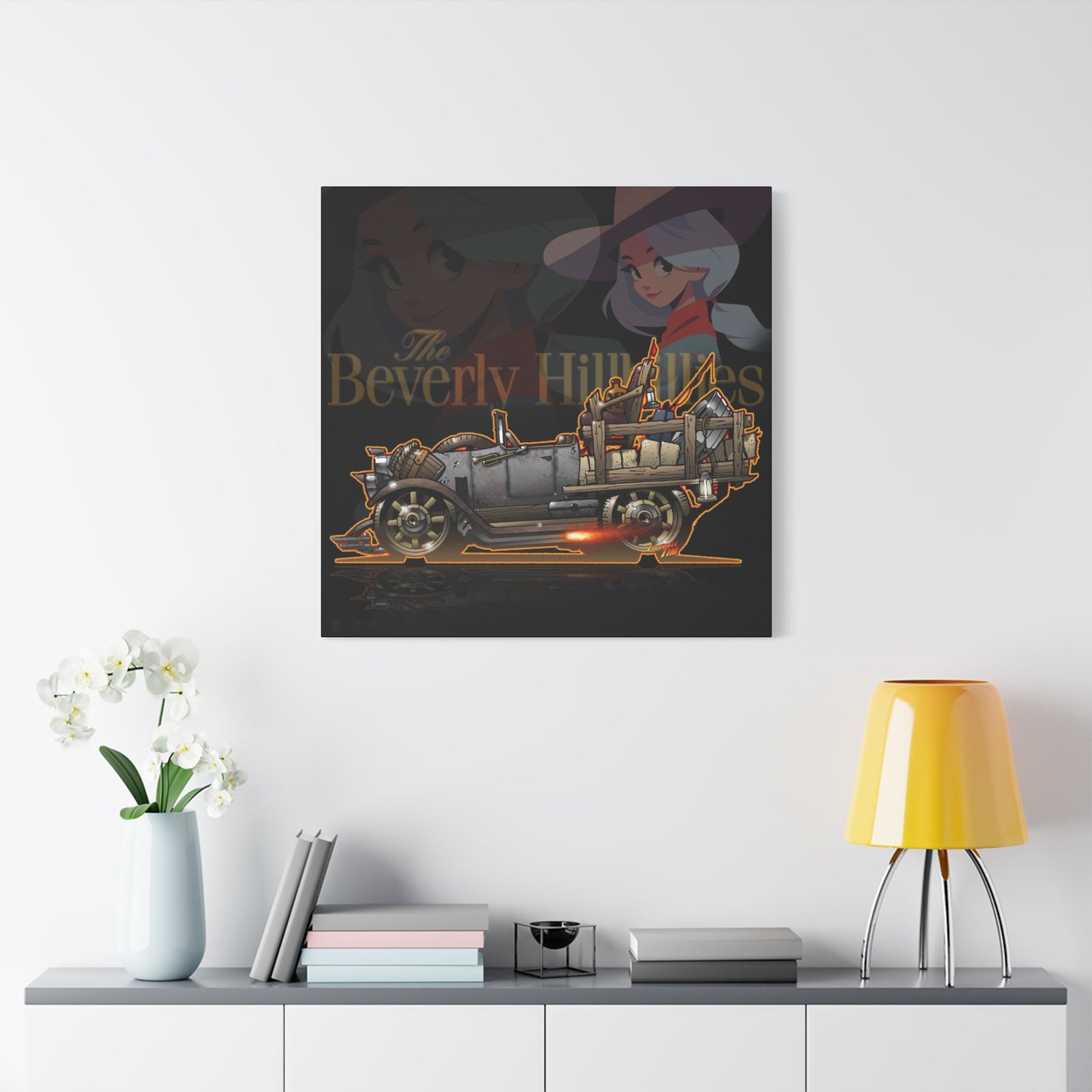 BEVERLY HILLBILLIES JALOPY Canvas Art Wall Print
