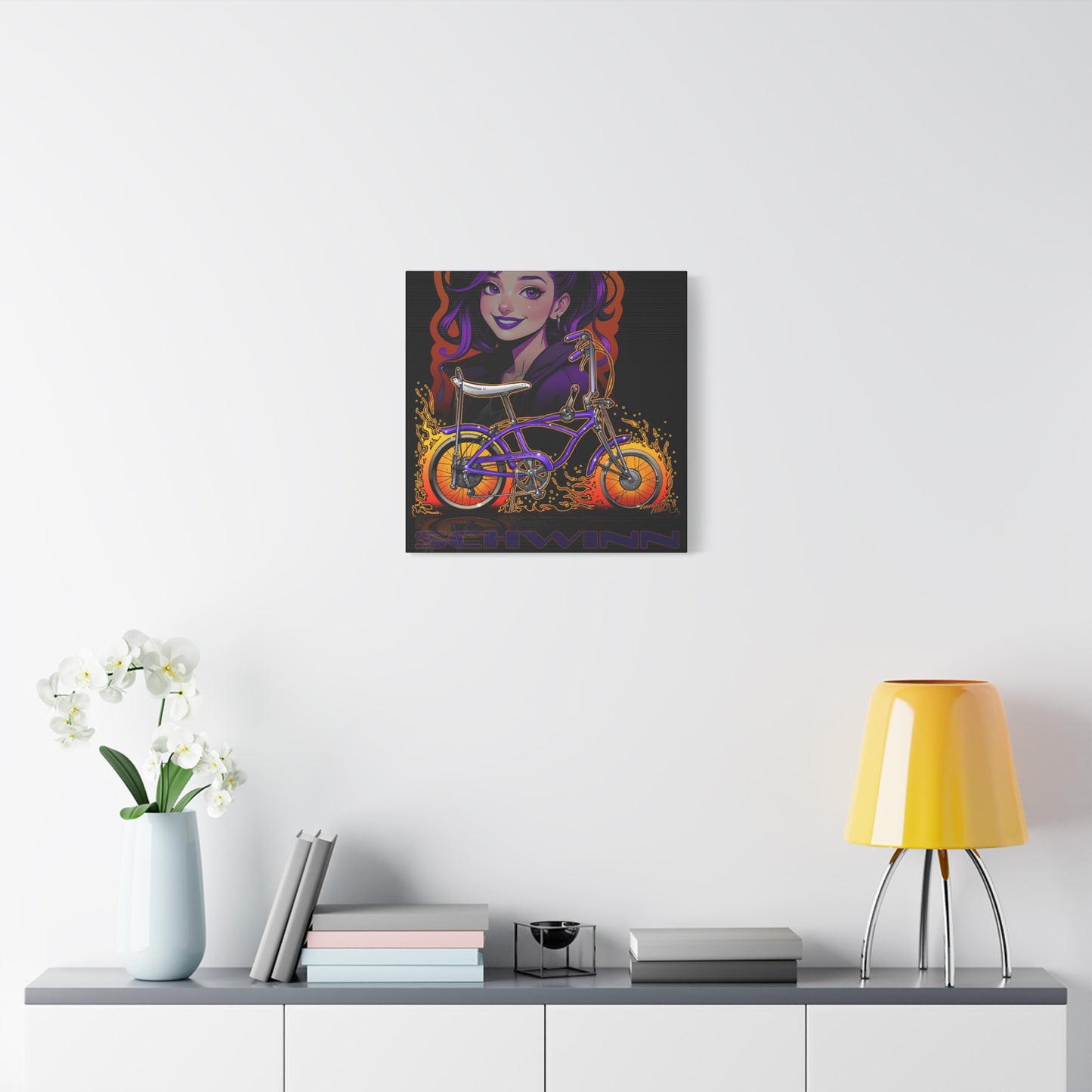 SCHWINN BIKE Grape Crush Fireball Art Canvas Print
