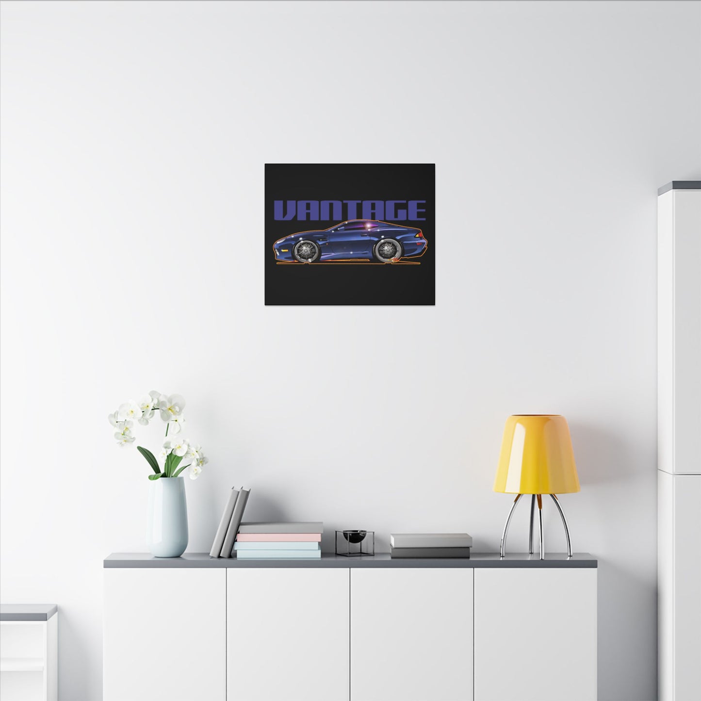 ASTON MARTIN VANTAGE 2001 Fireball Art Canvas Print
