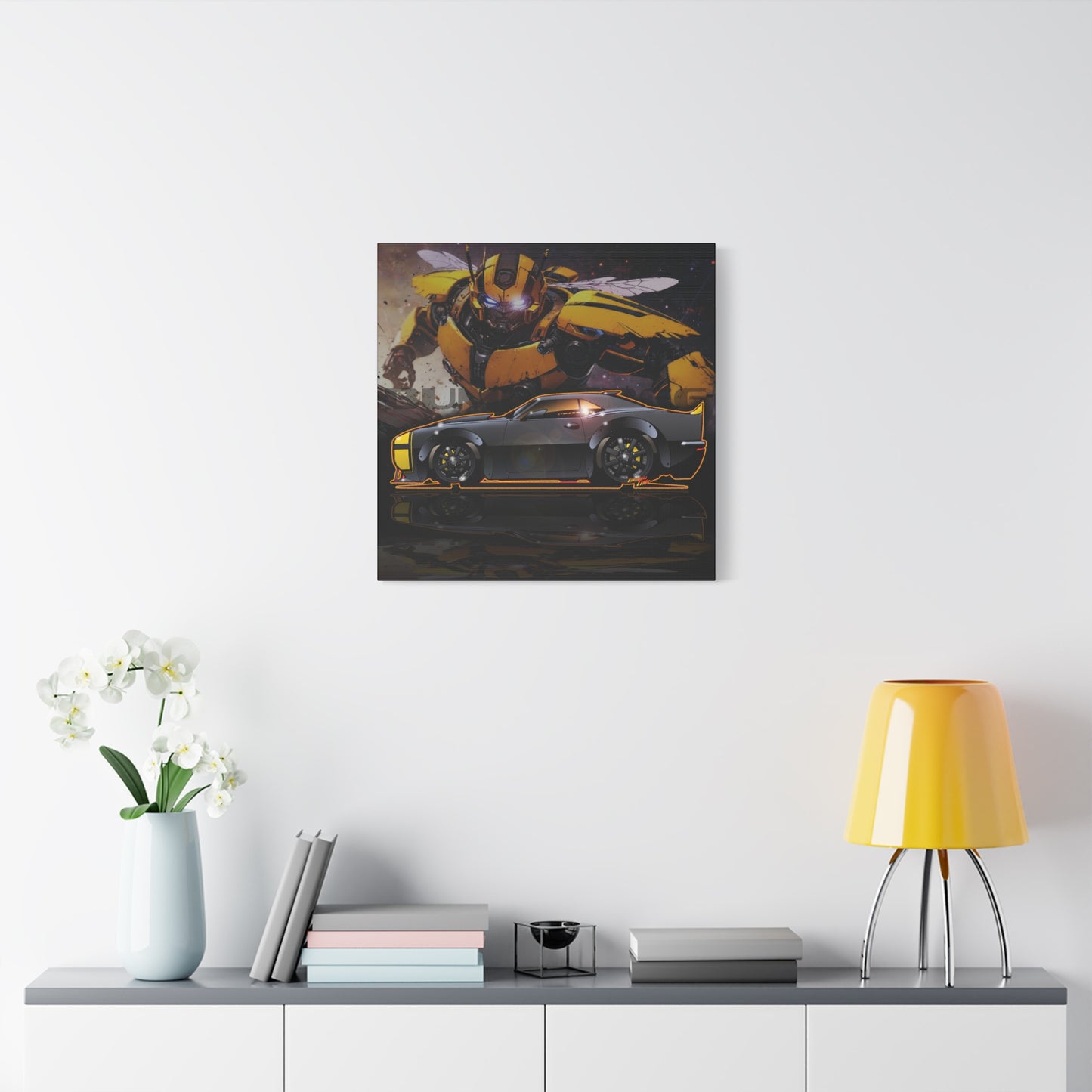 TRANSFORMERS BUMBLEBEE 1967 Camaro Fireball Art Canvas Print