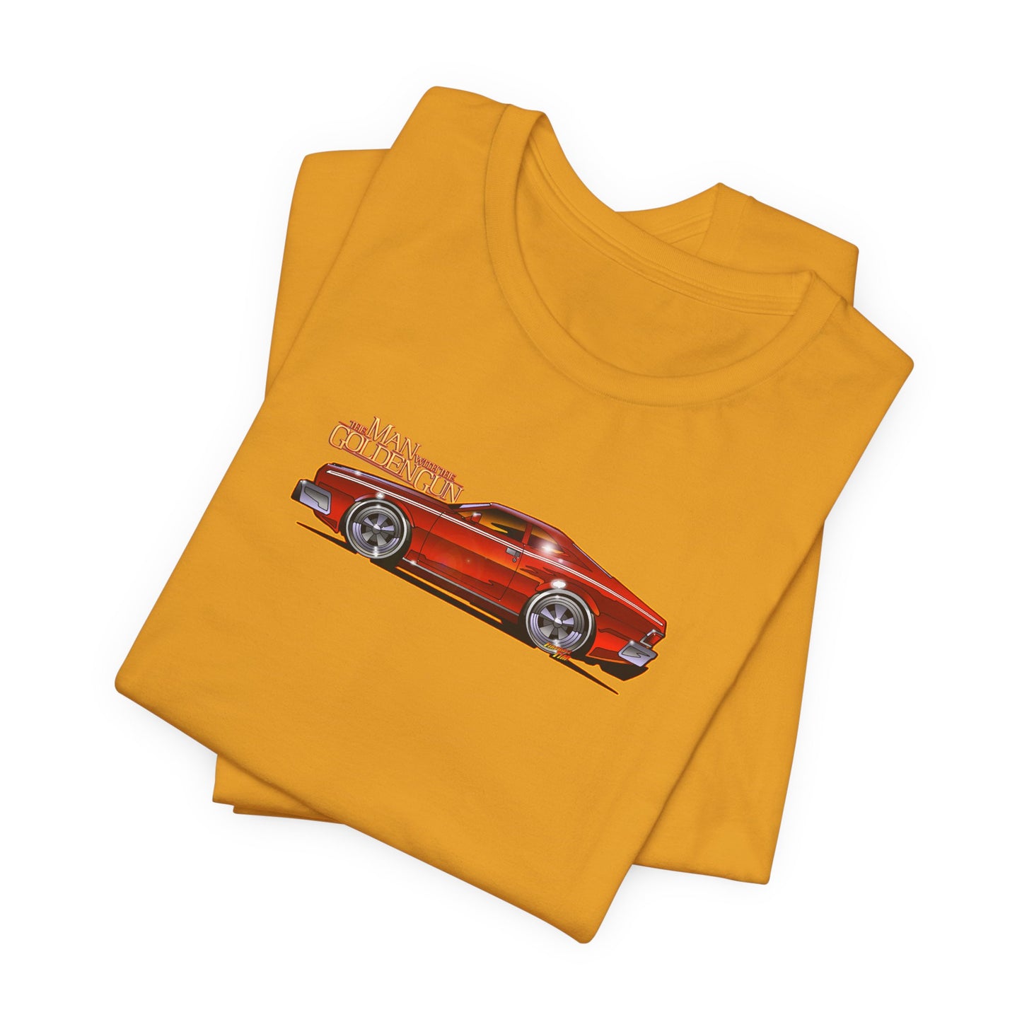 MAN WITH THE GOLDEN GUN AMC Hornet James Bond Fireball Art Short Sleeve Tee