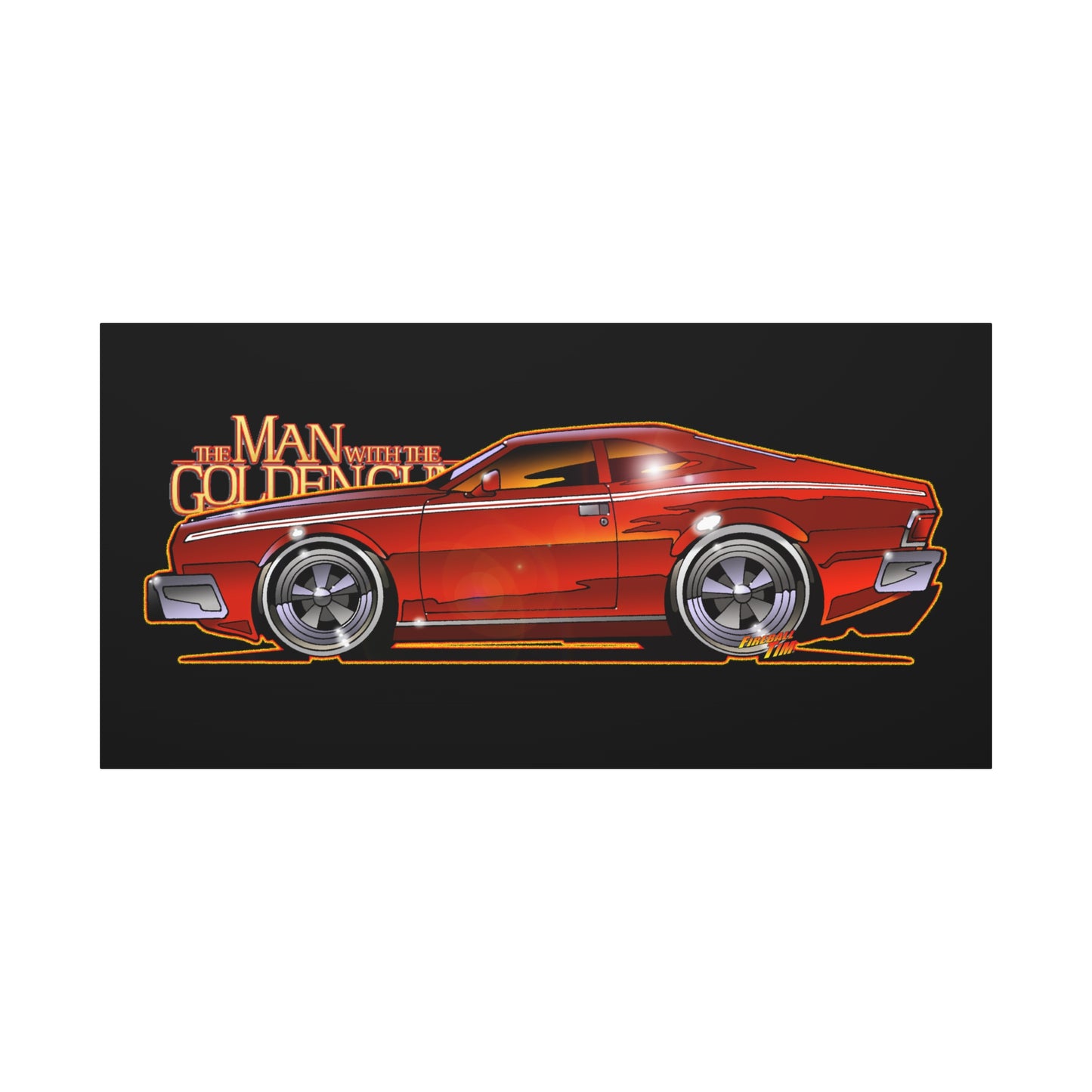 MAN WITH THE GOLDEN GUN AMC Hornet James Bond Fireball Art Canvas Print