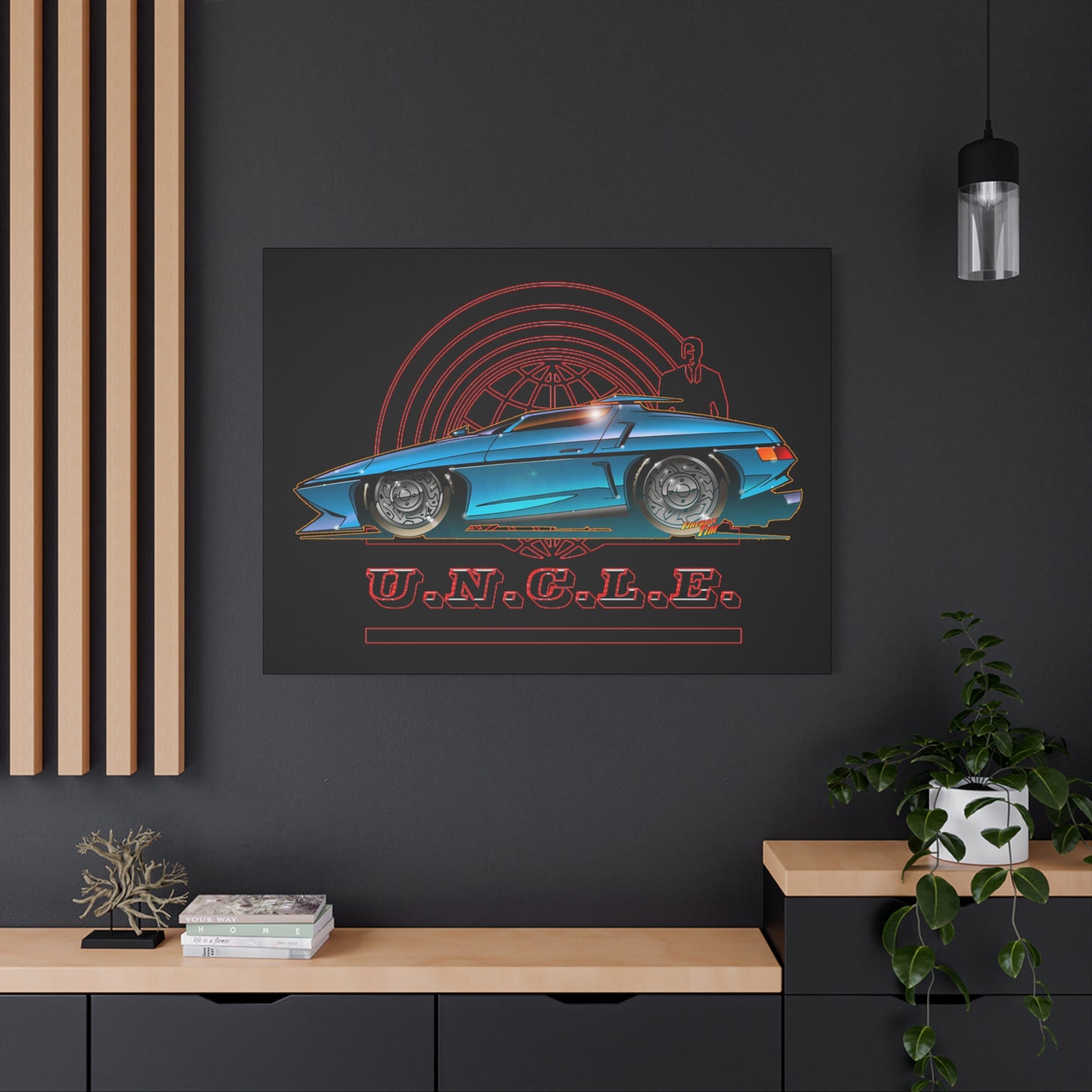 THE MAN FROM U.N.C.L.E. Piranha TV Car Fireball Canvas Art Print