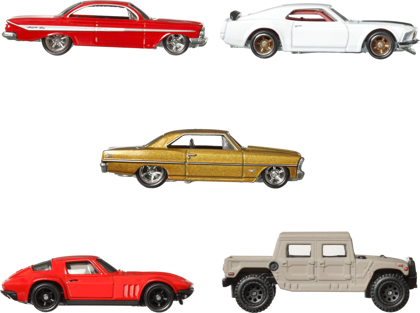 Cars, Premium Fast & Furious 1:64 Scale 5-Pack Die-Cast Toy Cars for Collectors