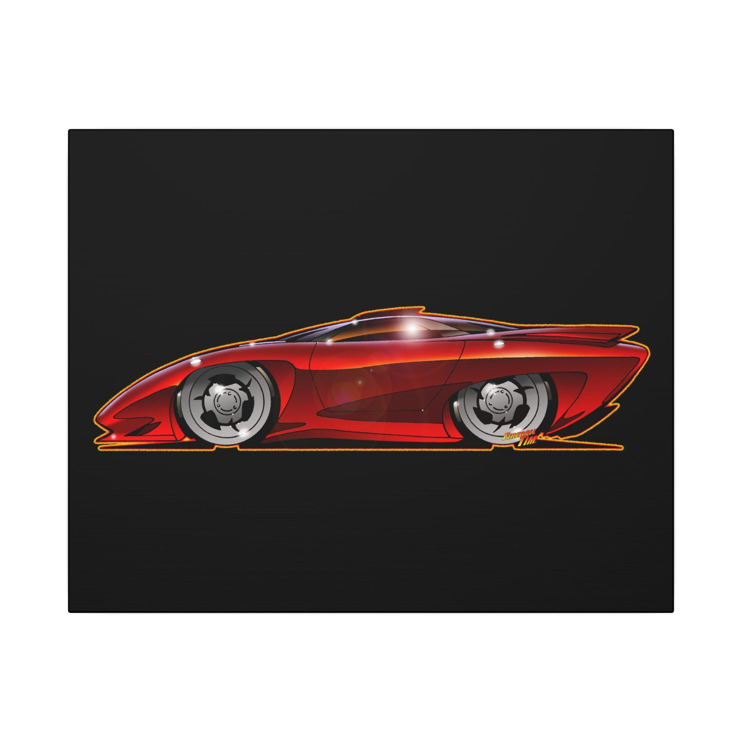 PONTIAC BANSHEE Concept Car Collectible Fireball Art Canvas Print