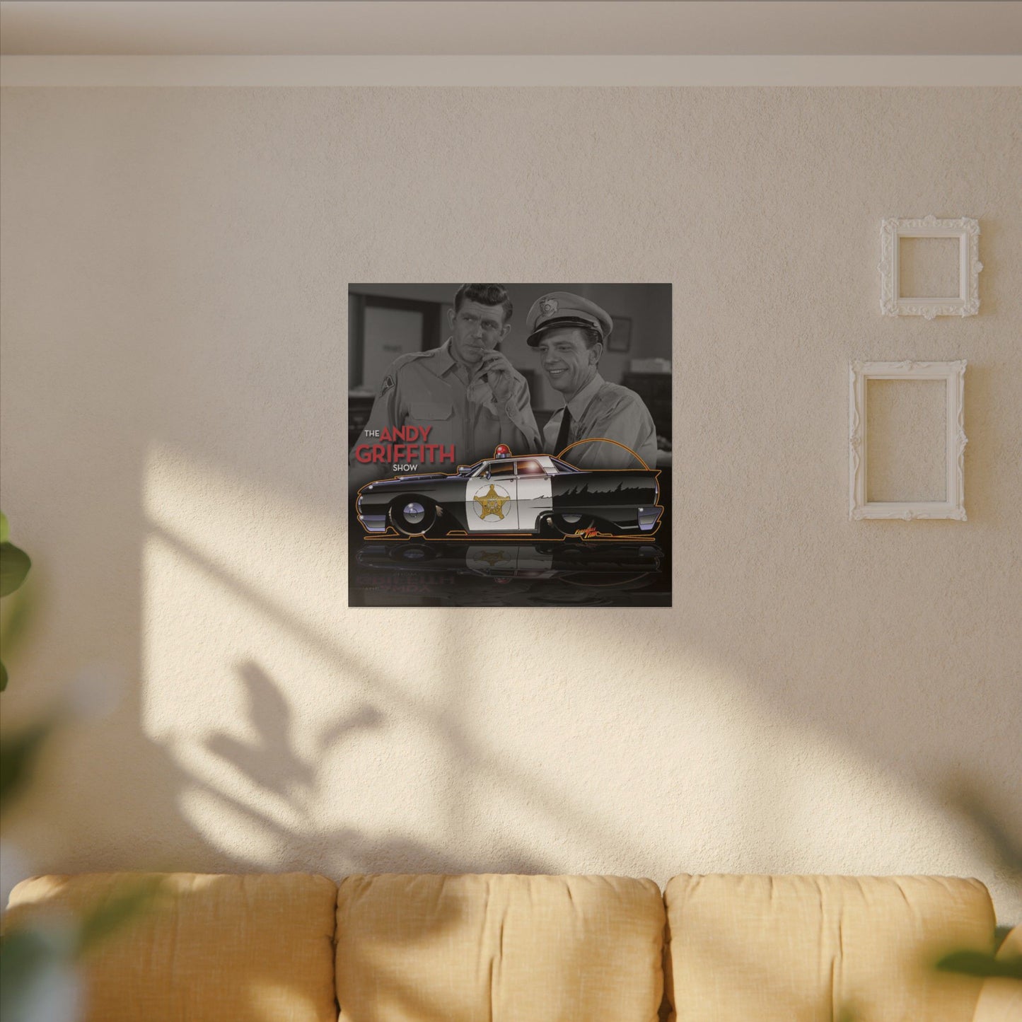 ANDY GRIFFITH SHOW 1963 Ford Galaxie Police Patrol Car Canvas Art Print - 2 Sizes