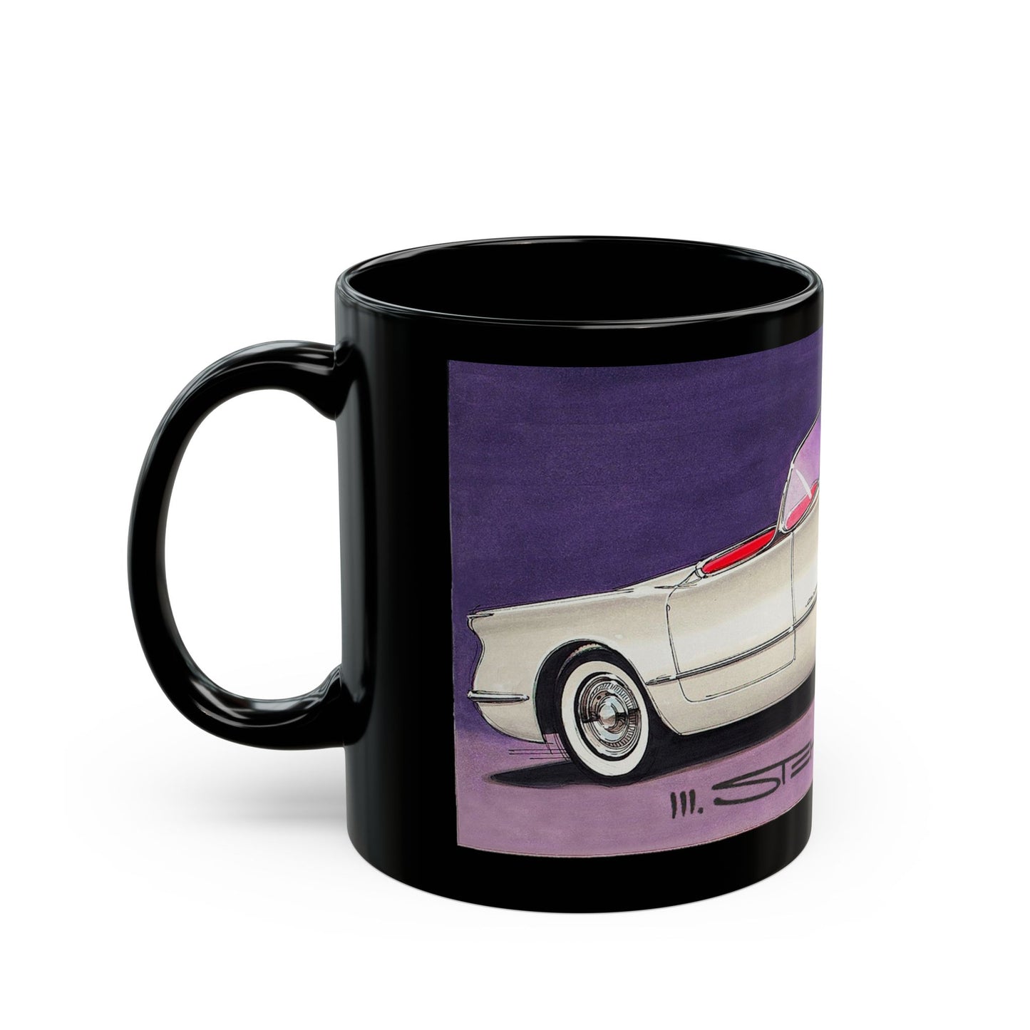 CORVETTE 1953 Mark Stehrenberger Signature Collection BLACK Coffee Mug