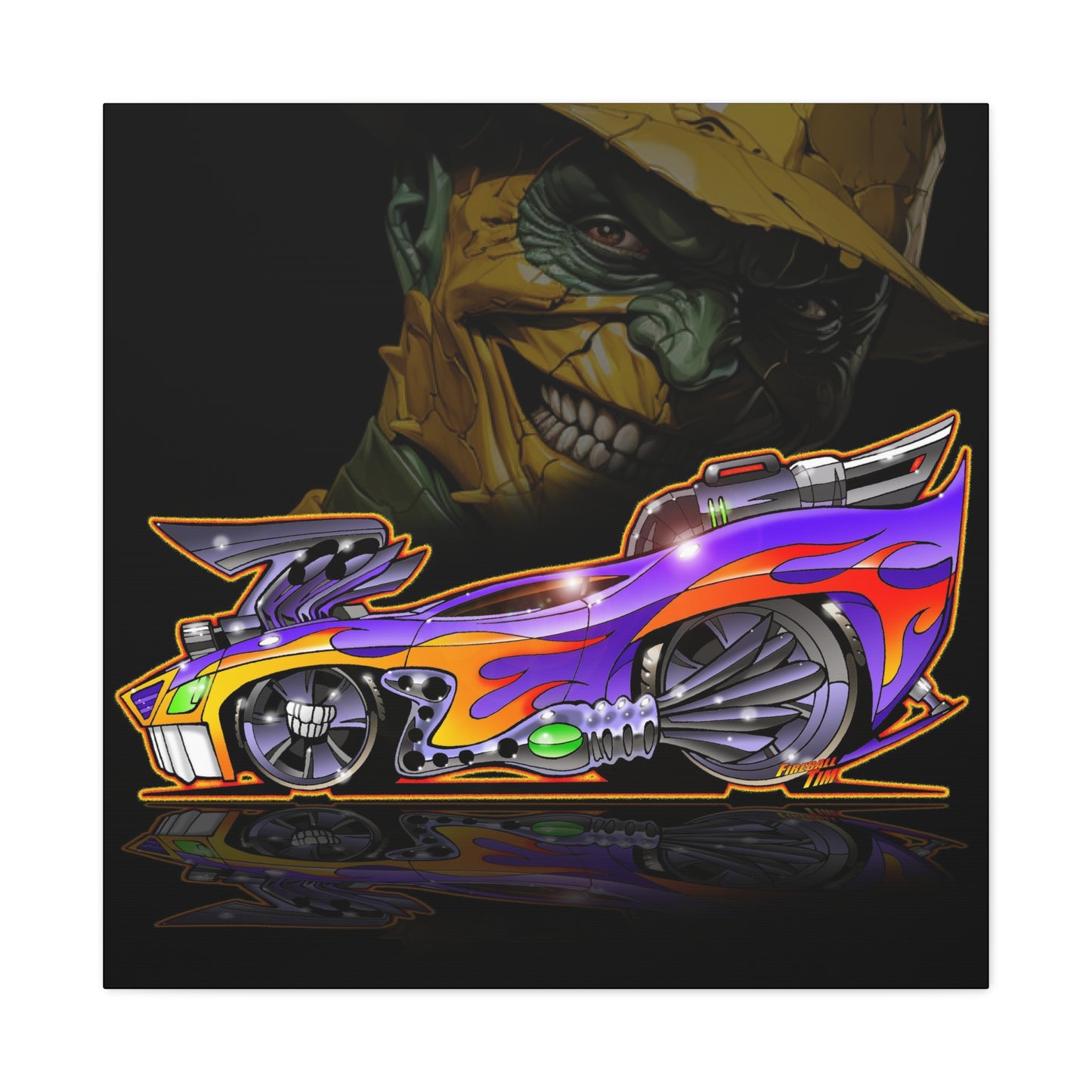SON OF THE MASK Musclecar Fireball Art Canvas Print