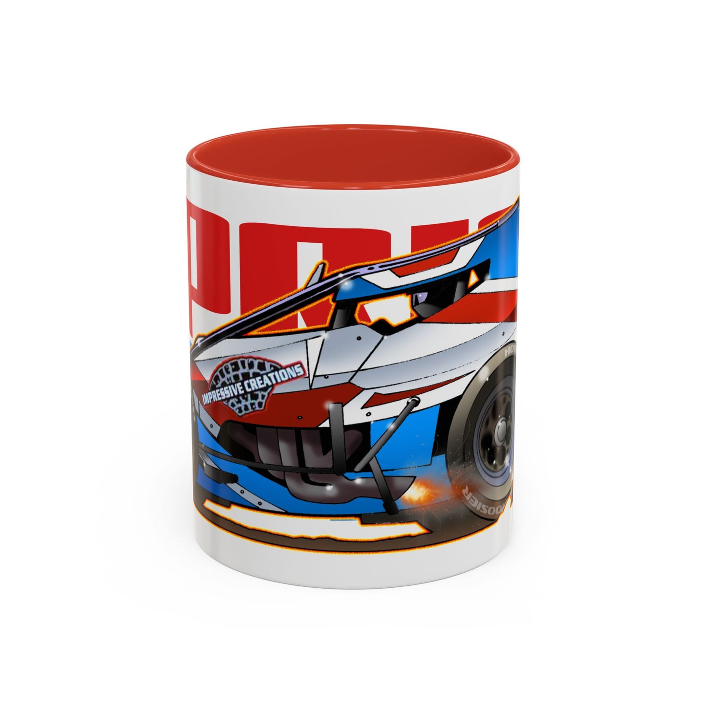 SPRINT CAR Collectible Fireball Art Coffee Mug