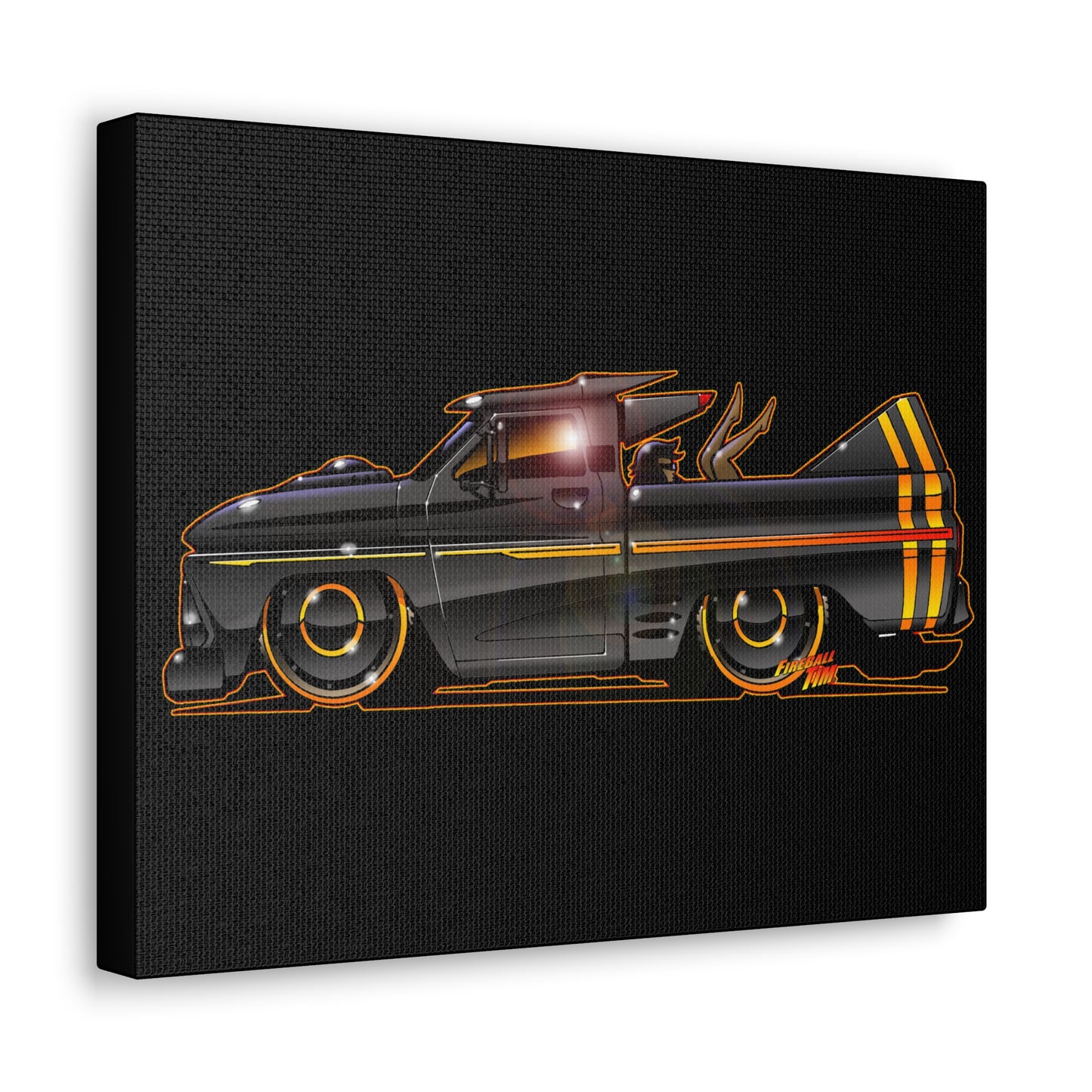 CHEVROLET C10 1960 Stinger Pickup Truck Concept Art Custom Canvas Print 11x14