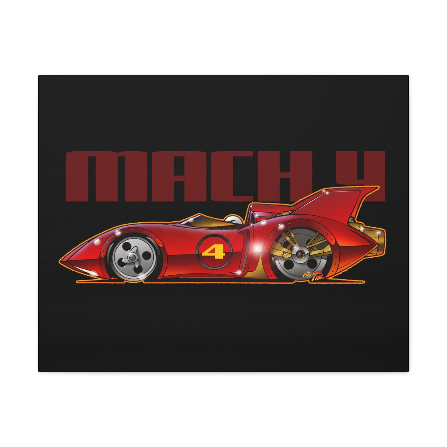 SPEED RACER MACH 4 Fireball Art Canvas Wall Print