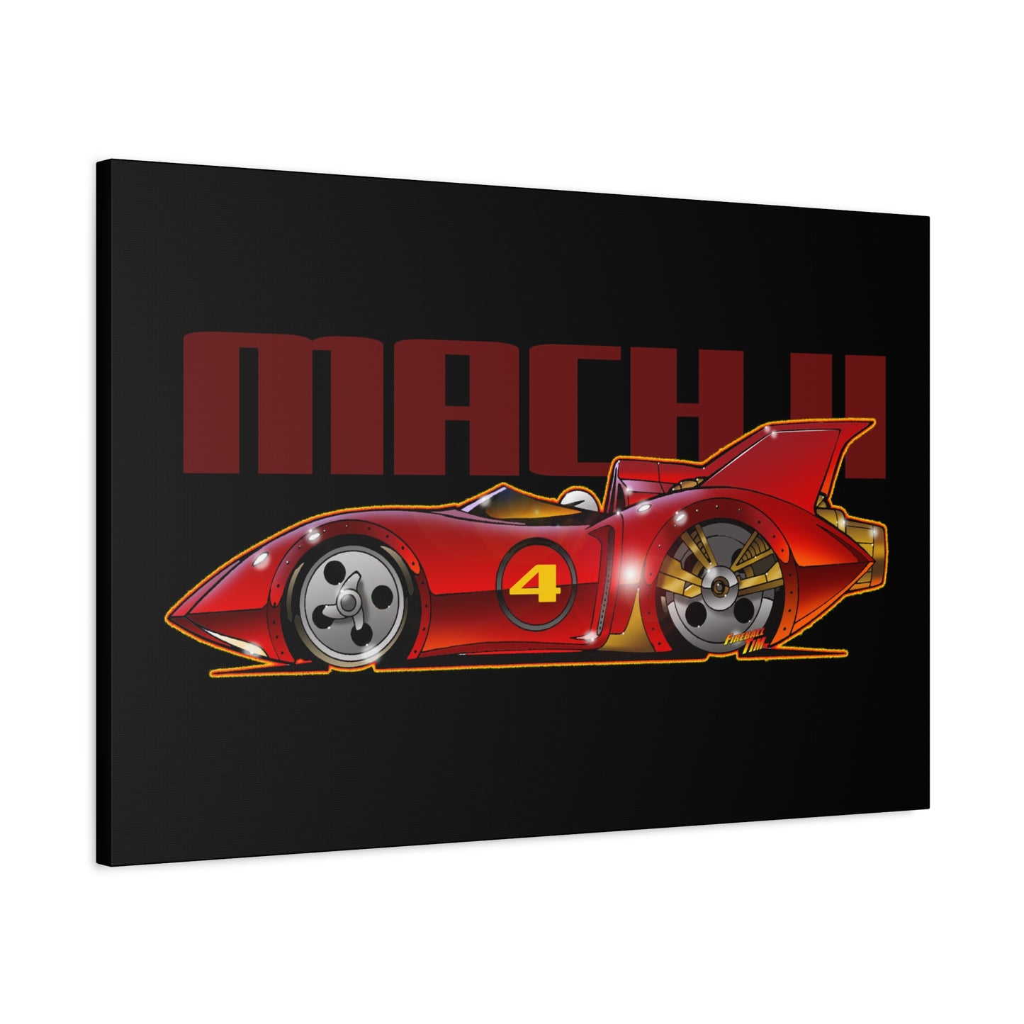SPEED RACER MACH 4 Fireball Art Canvas Wall Print