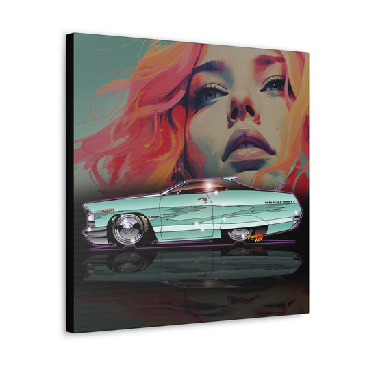 PONTIAC BONNEVILLE Classic Car Canvas Wall Art Print MASTERPRINT 3 Sizes